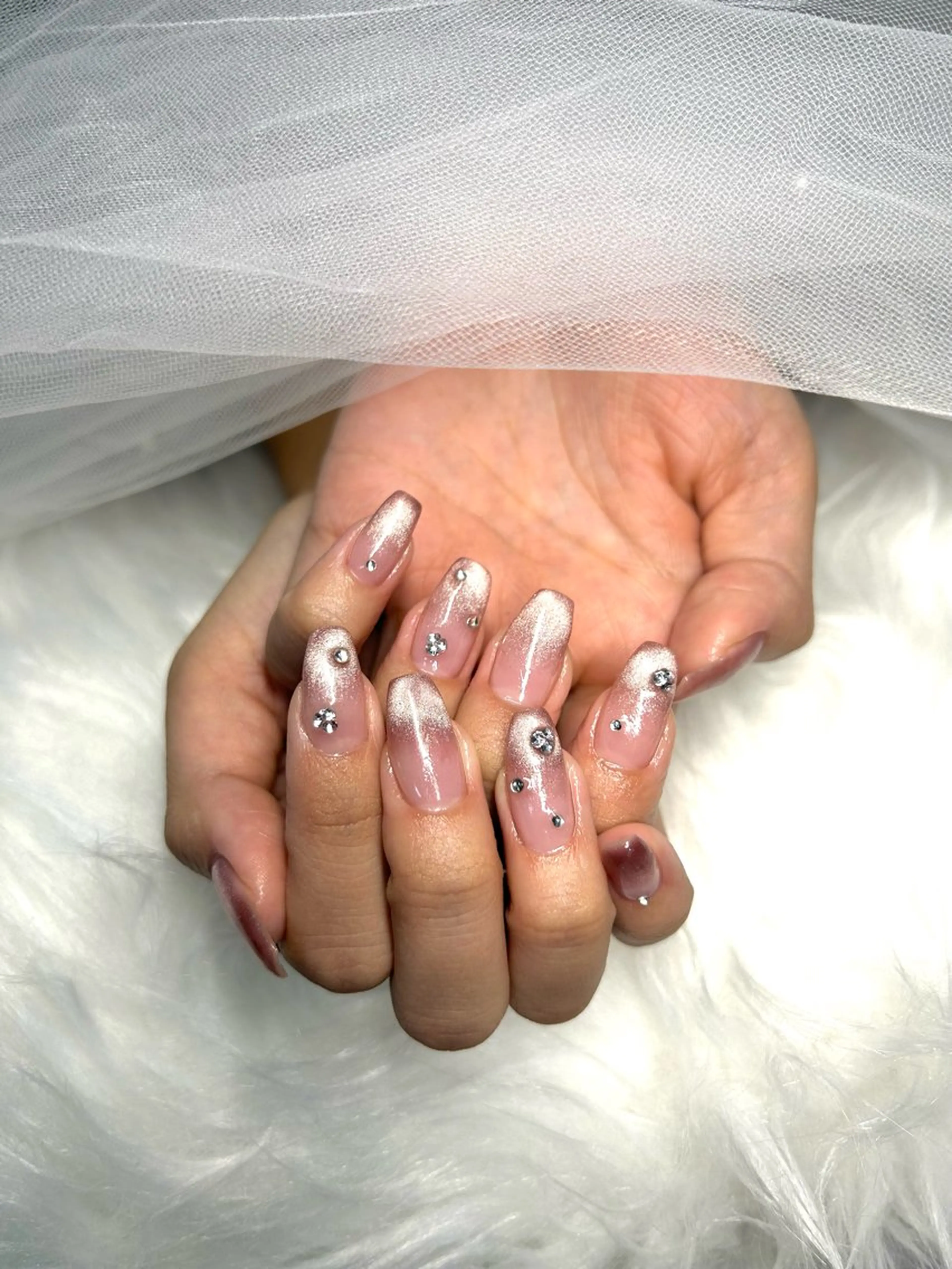 ネイル マグネットネイル ピンク ピンクベージュ Nailsalon Sirius所属・SIRIUS manakaのネイルデザイン