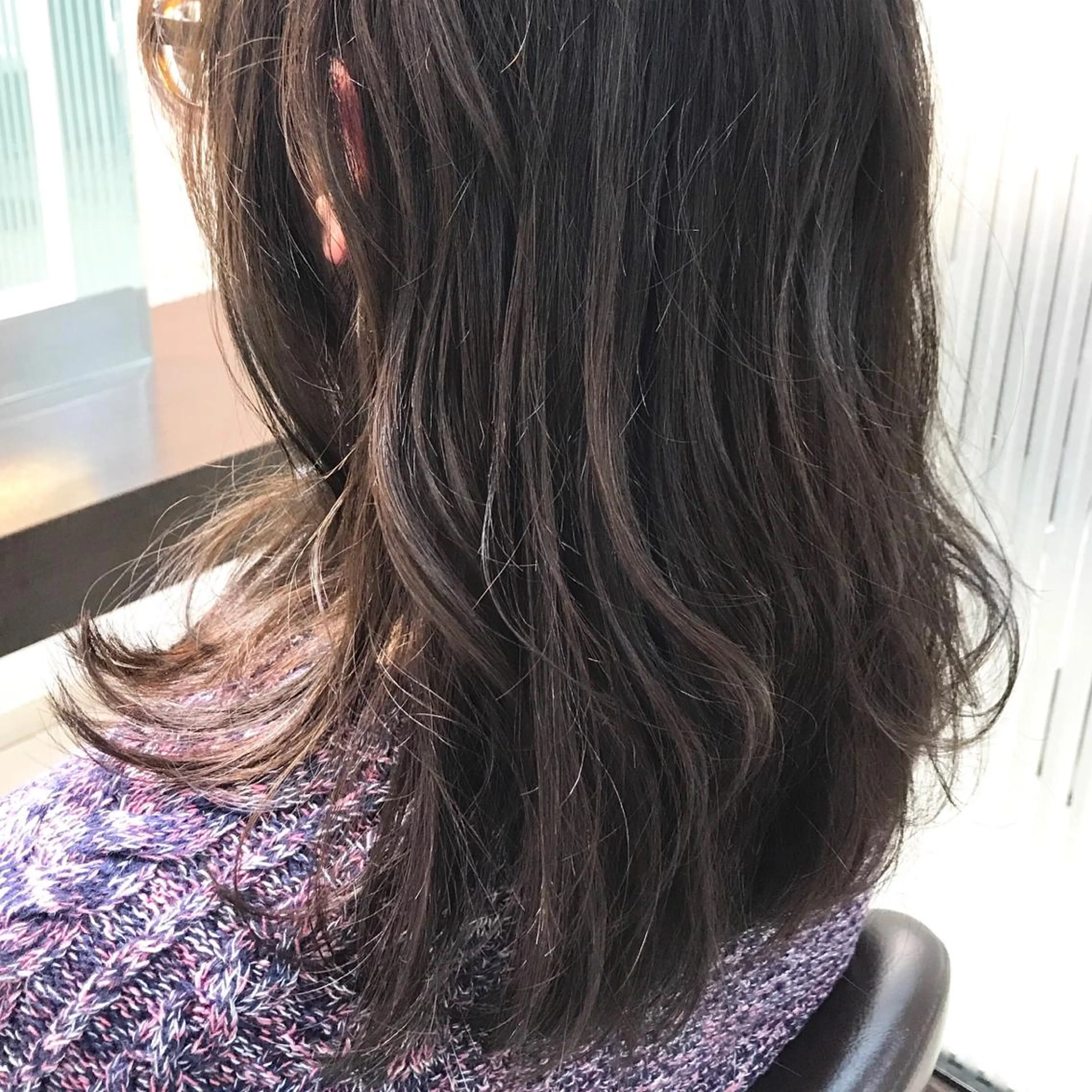 ロング カラー アッシュ グレージュ ハイライトカラー 外国人風カラー ハイライト 二宮 早智子のヘアスタイル