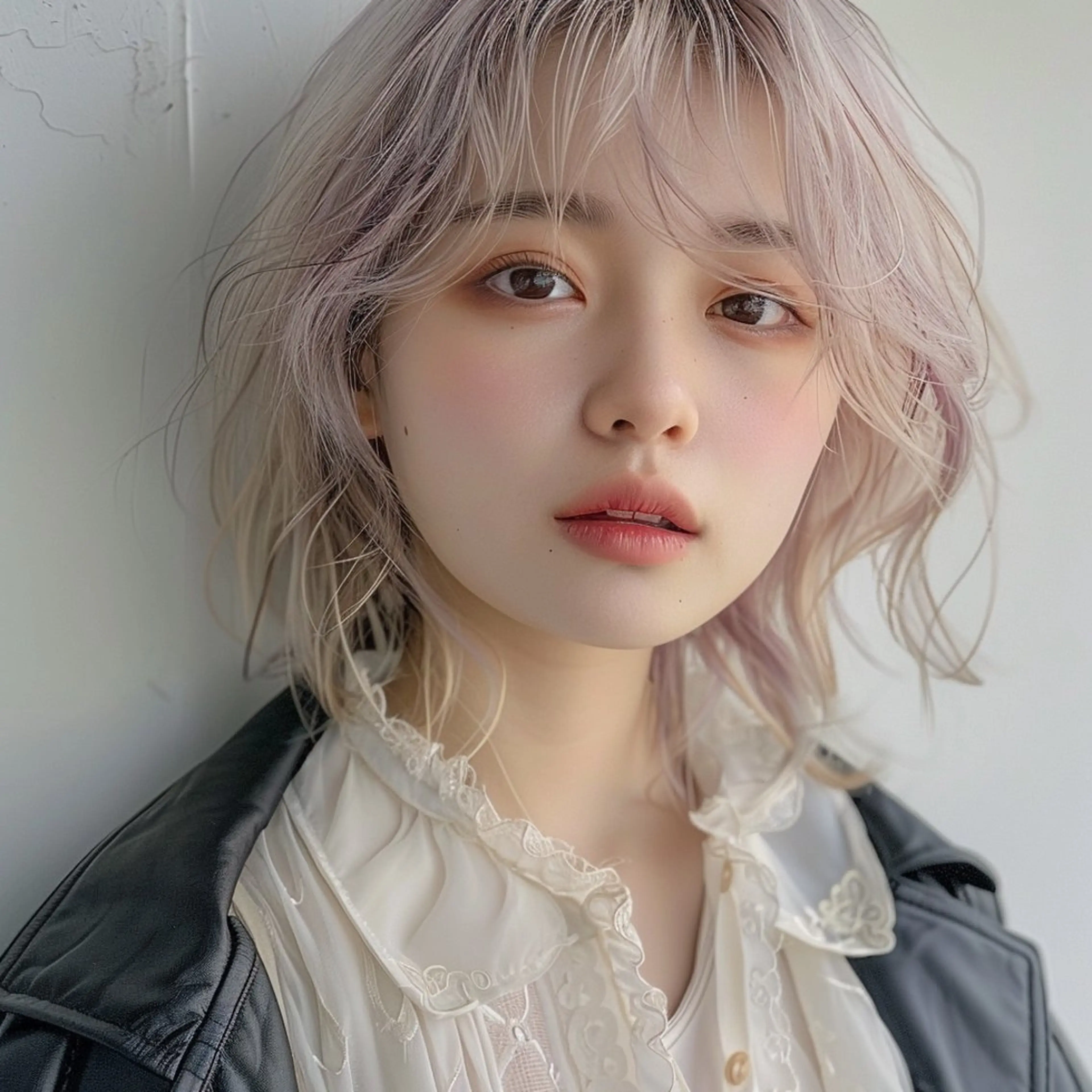 ショート ハイライト 髪質改善 韓国風ヘア レイヤーカット piLLon 心斎橋のヘアスタイル