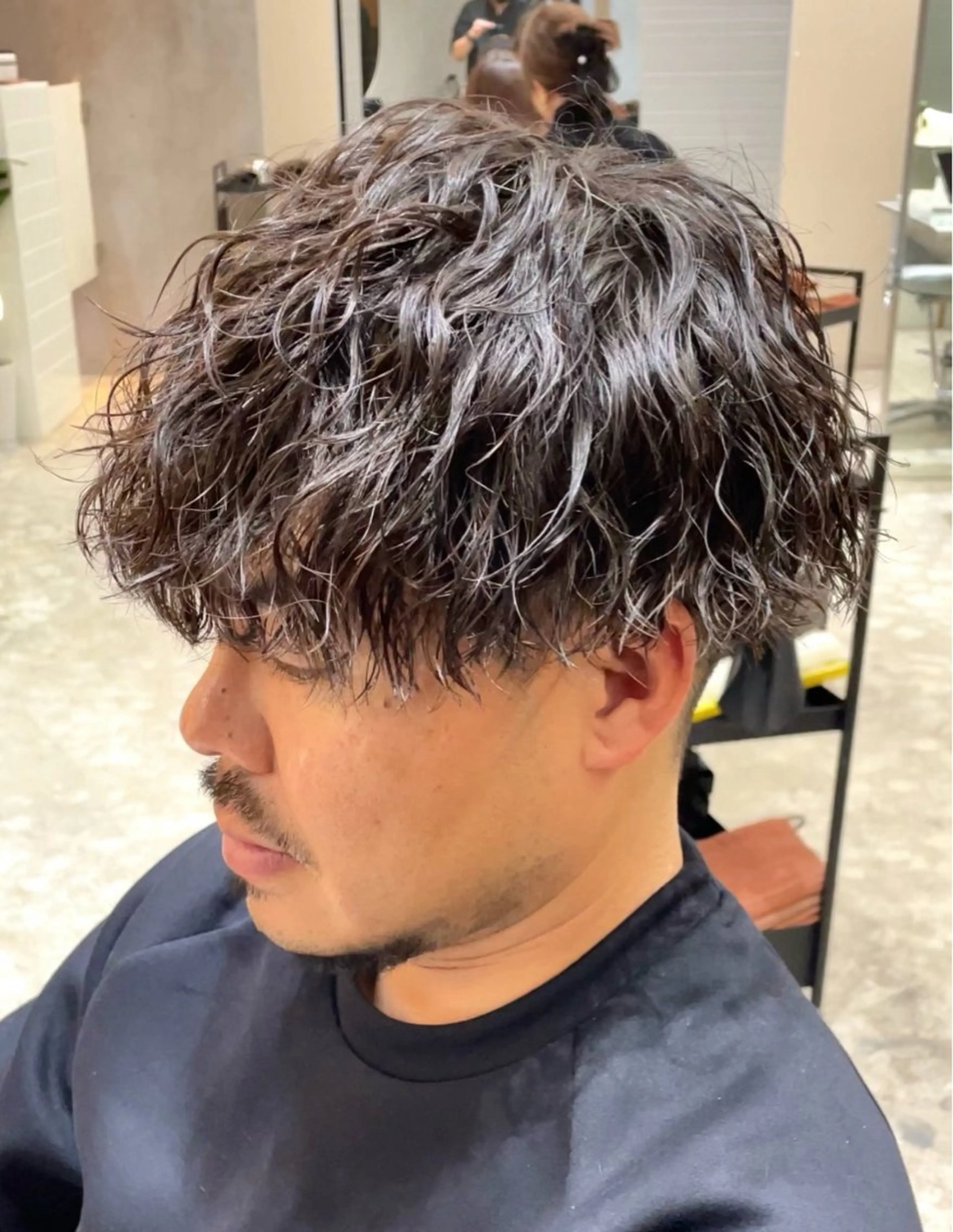 パーマ メンズ メンズパーマ 波巻きパーマ カット パーマ 藤田 一遼のヘアスタイル