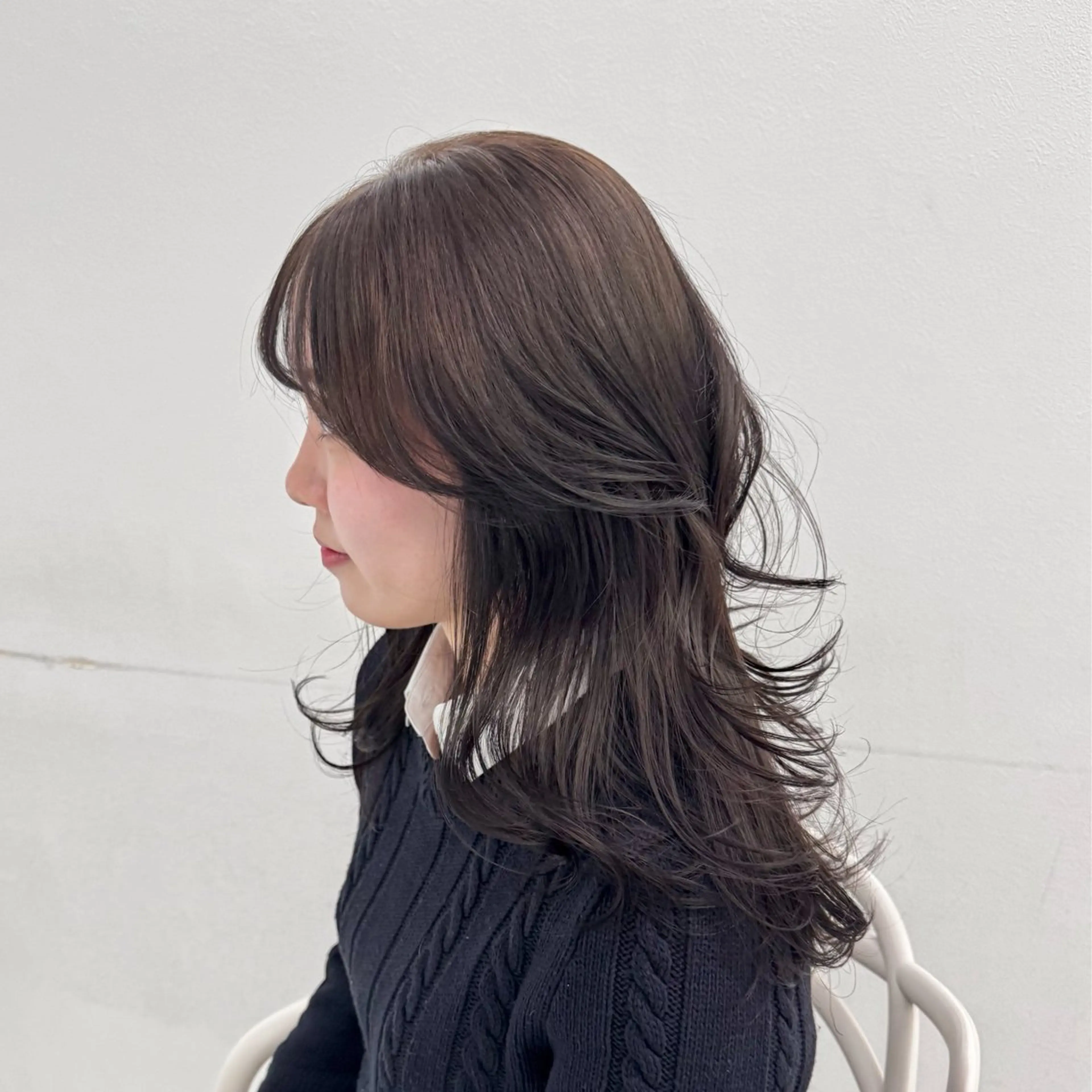 セミロング カット ヘアカラー トリートメント GO TODAY 原宿Verno店所属・韓国系支持率No.1 レイヤー特化/きょうのヘアスタイル