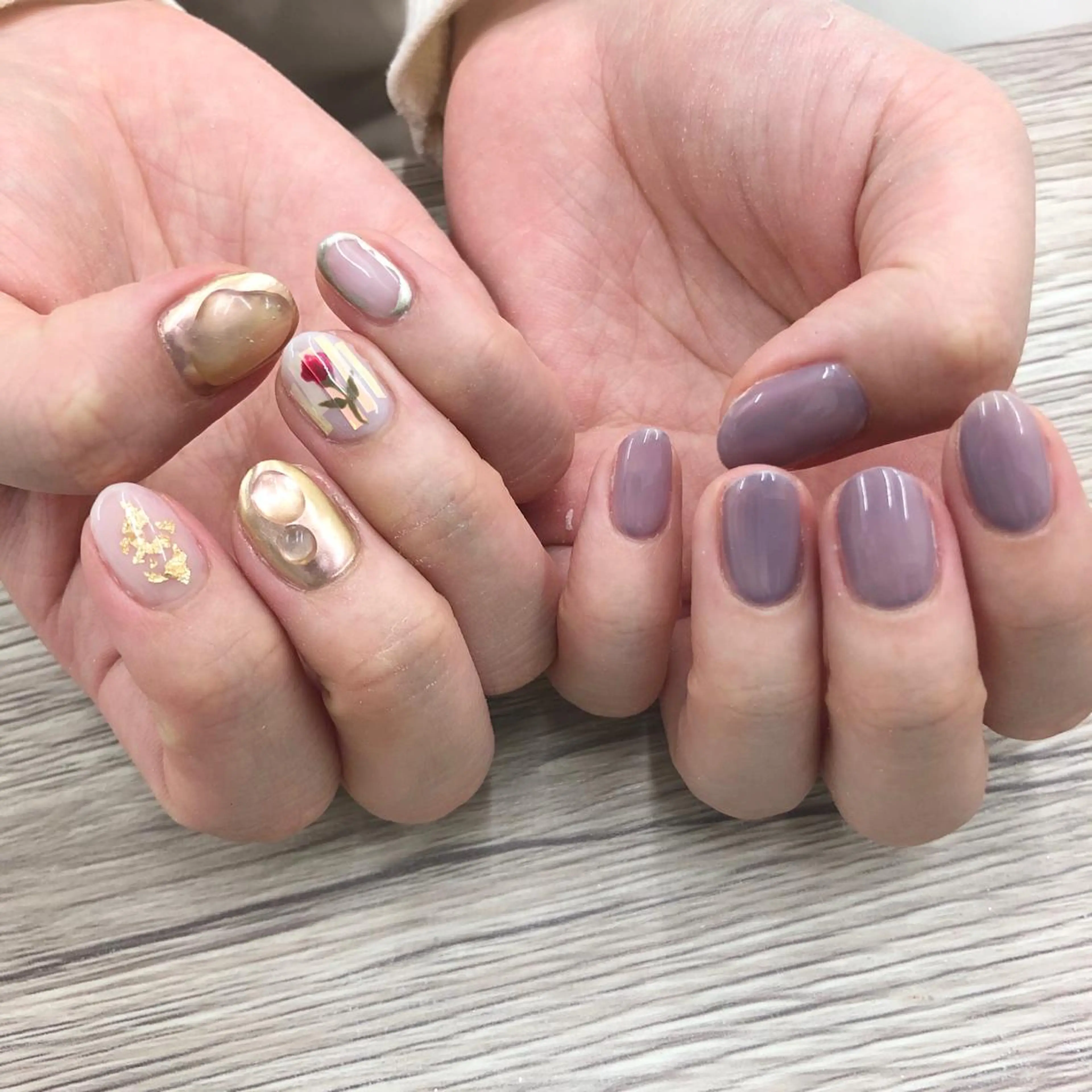 ネイル パープル 🎀AYAKO 🎀中韓ネイルのネイルデザイン