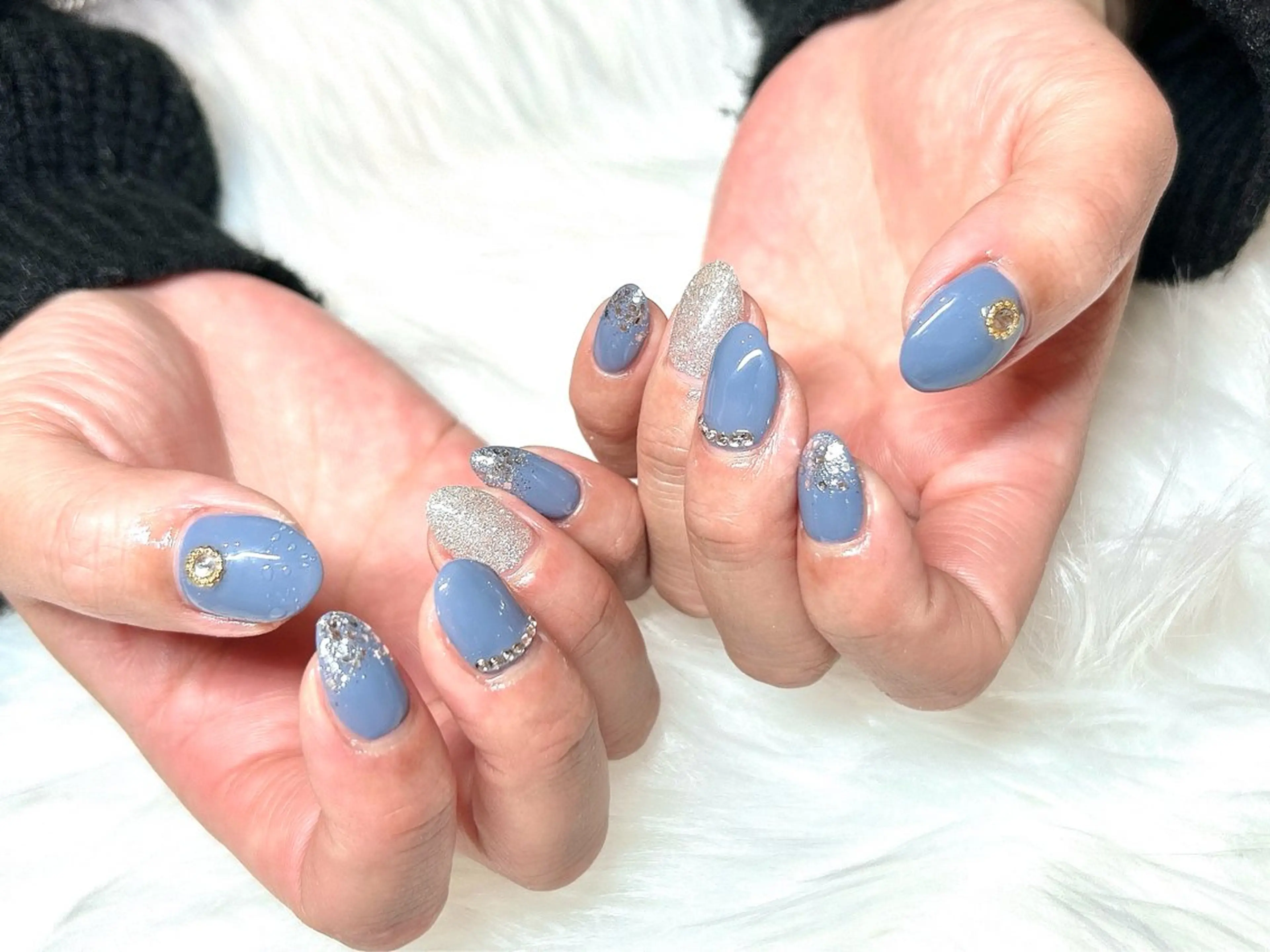 ネイル フラッシュネイル キラキラネイル マグネットネイル 持ち込み 頑張る女性の味方✴︎ M.i　nail ♡のネイルデザイン
