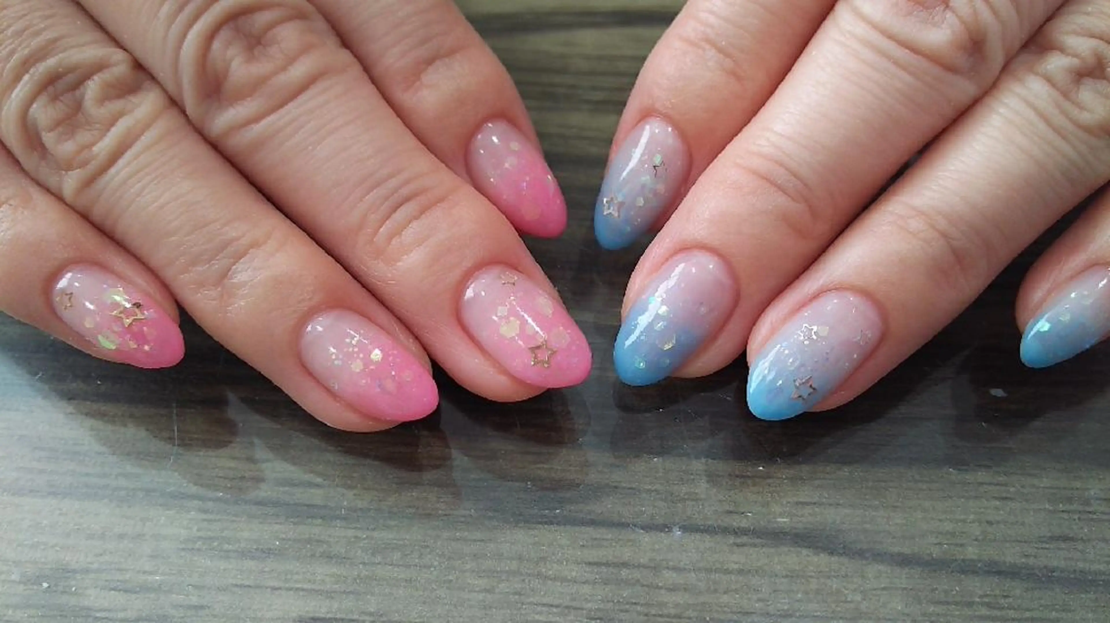 ネイル グラデーション ホログラムネイル ハンドネイル Progress Nailのネイルデザイン