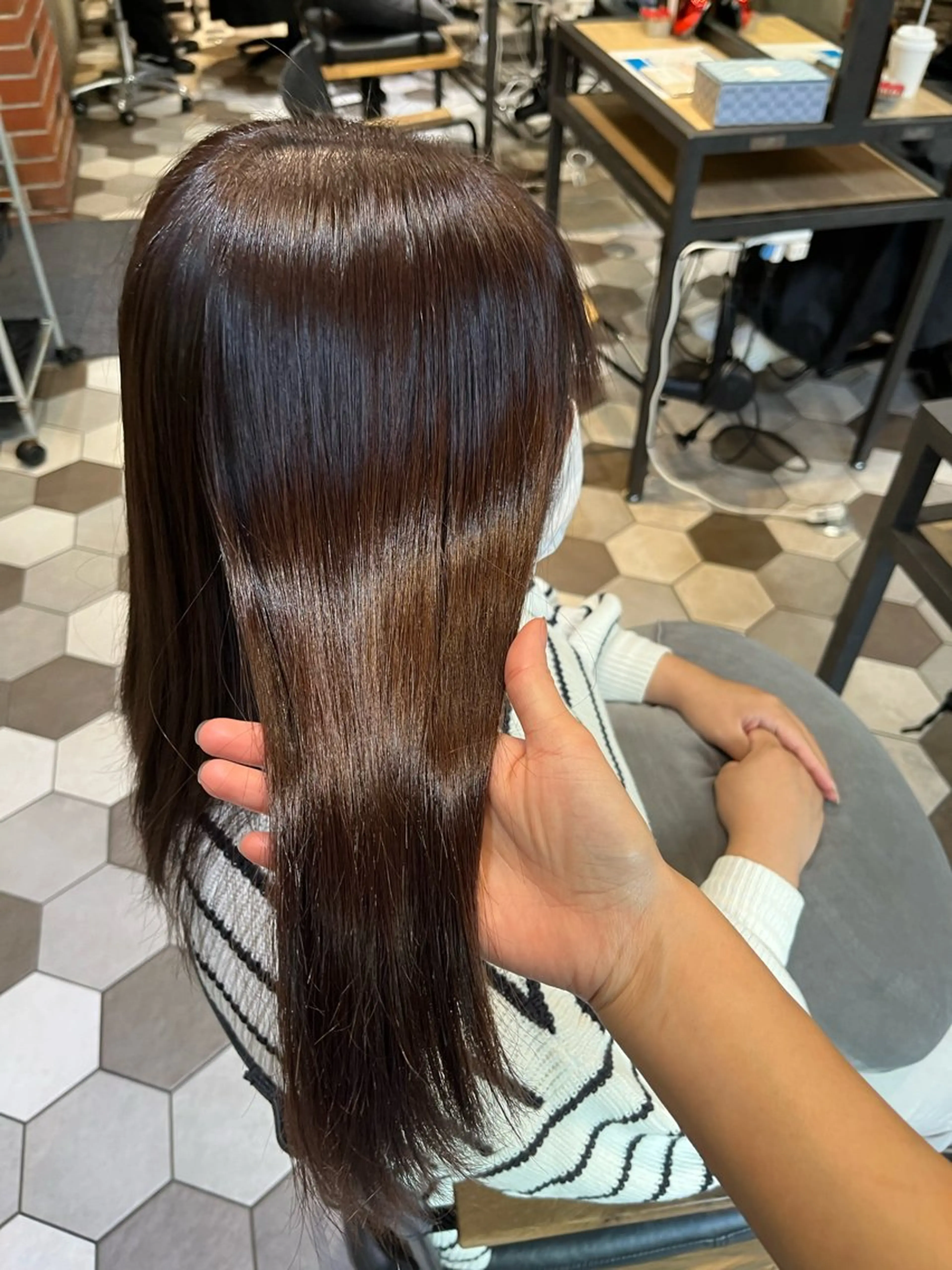 ヘアアレンジ カット ヘアカラー 縮毛矯正 似合わせ顔まわり カット💛森尾真由美のヘアスタイル