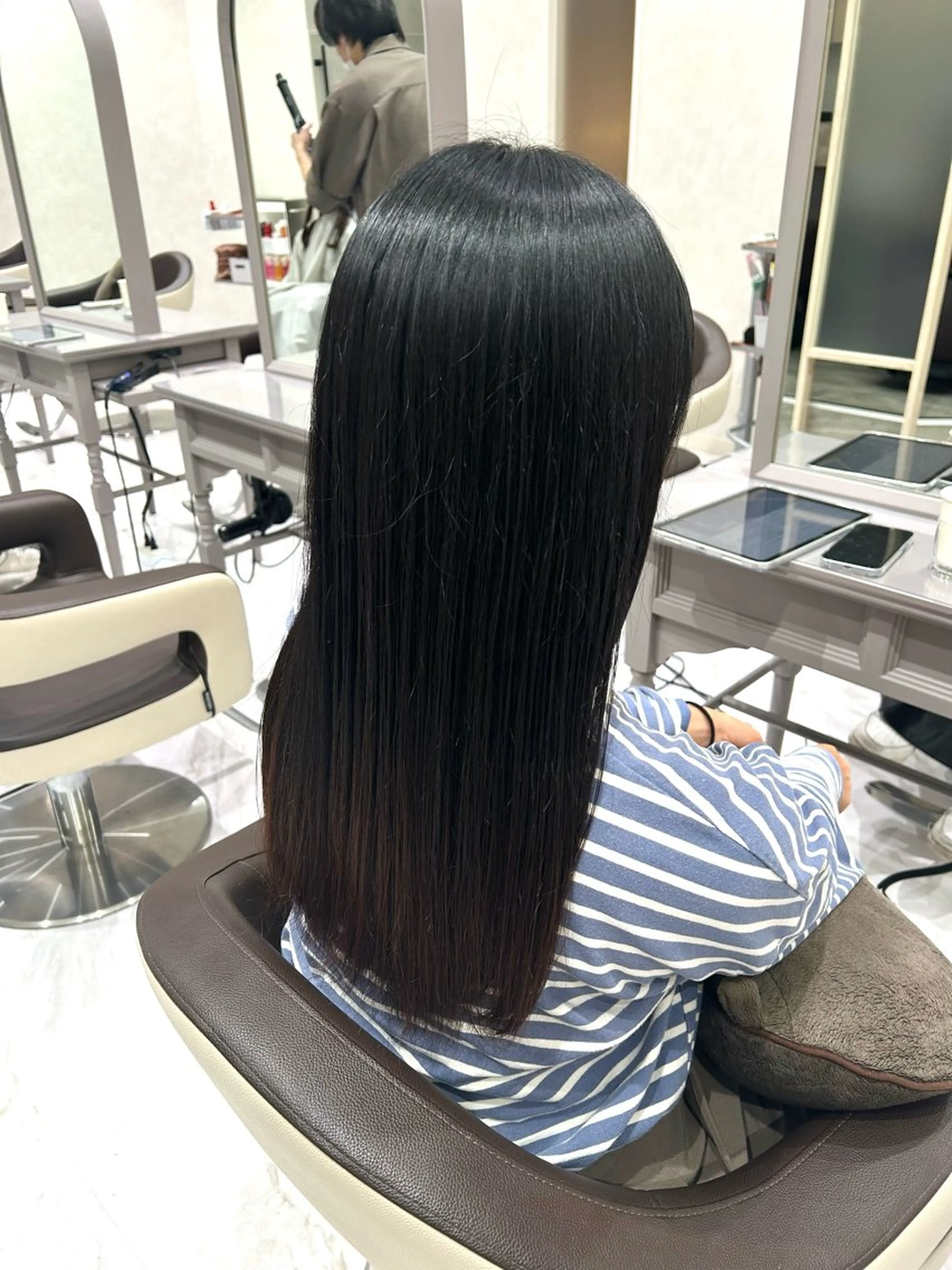 ロング 縮毛矯正 メンズカット募集🎀 陸 愛夏のヘアスタイル