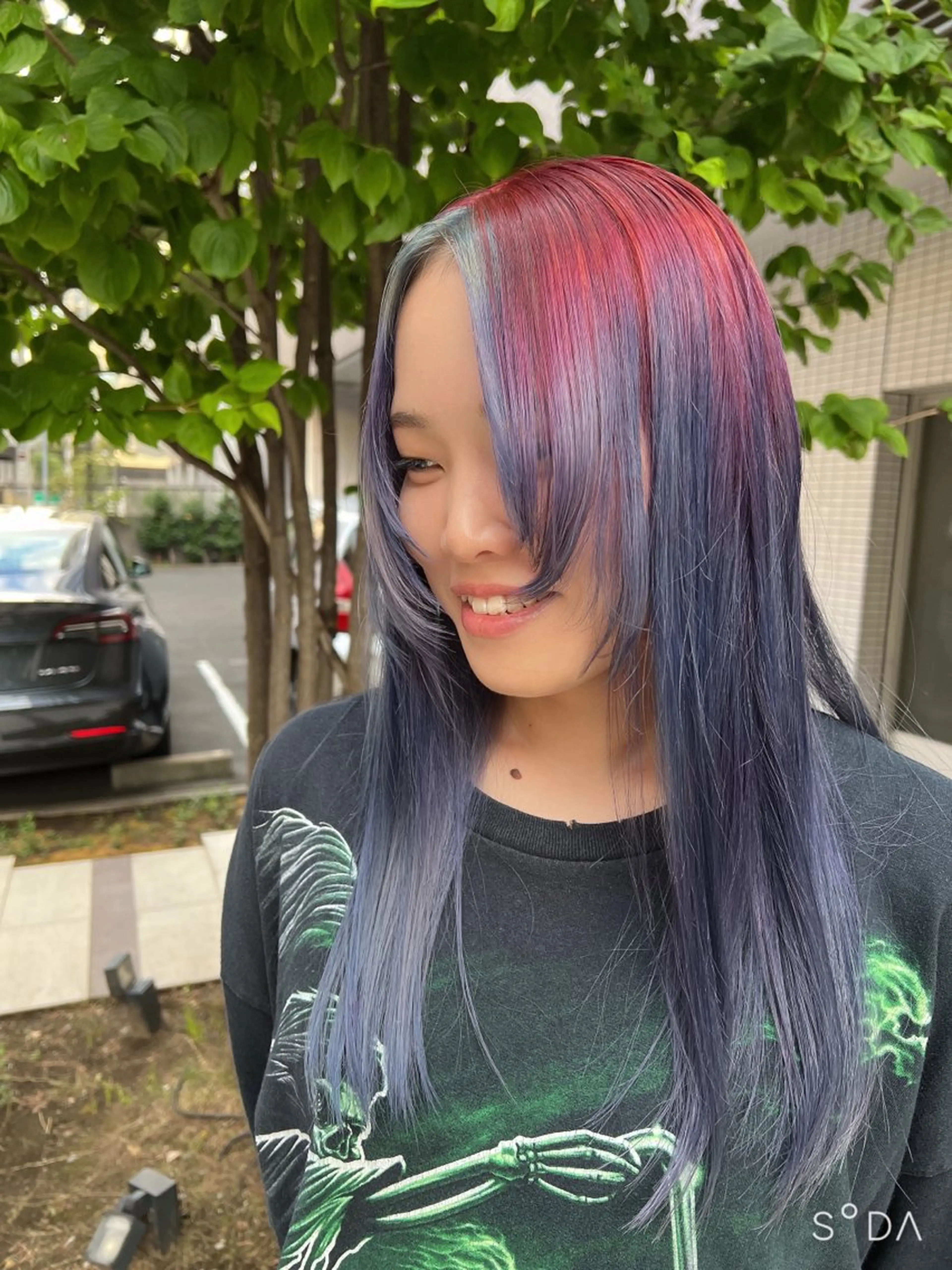 セミロング カラー ブリーチ ブルーカラー ケアブリーチ 透明感カラー デザインカラー 💎透明感カラー特化 💎TAISEIのヘアスタイル