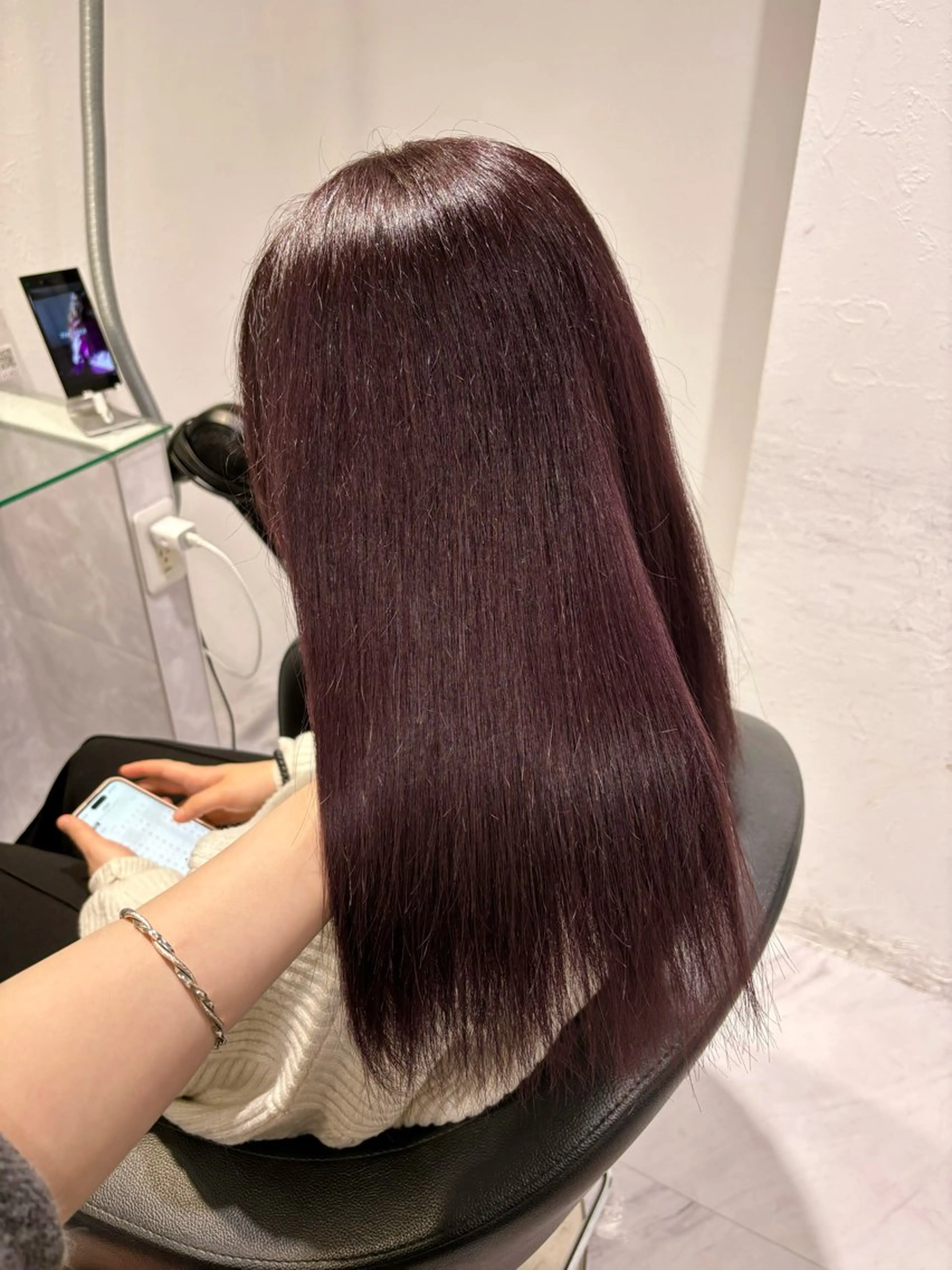 セミロング カラー ヘアカラー トリートメント ヘッドスパ ヘアセット 表参道♡暗髪^ྀི 艶カラー♡アユミのヘアスタイル