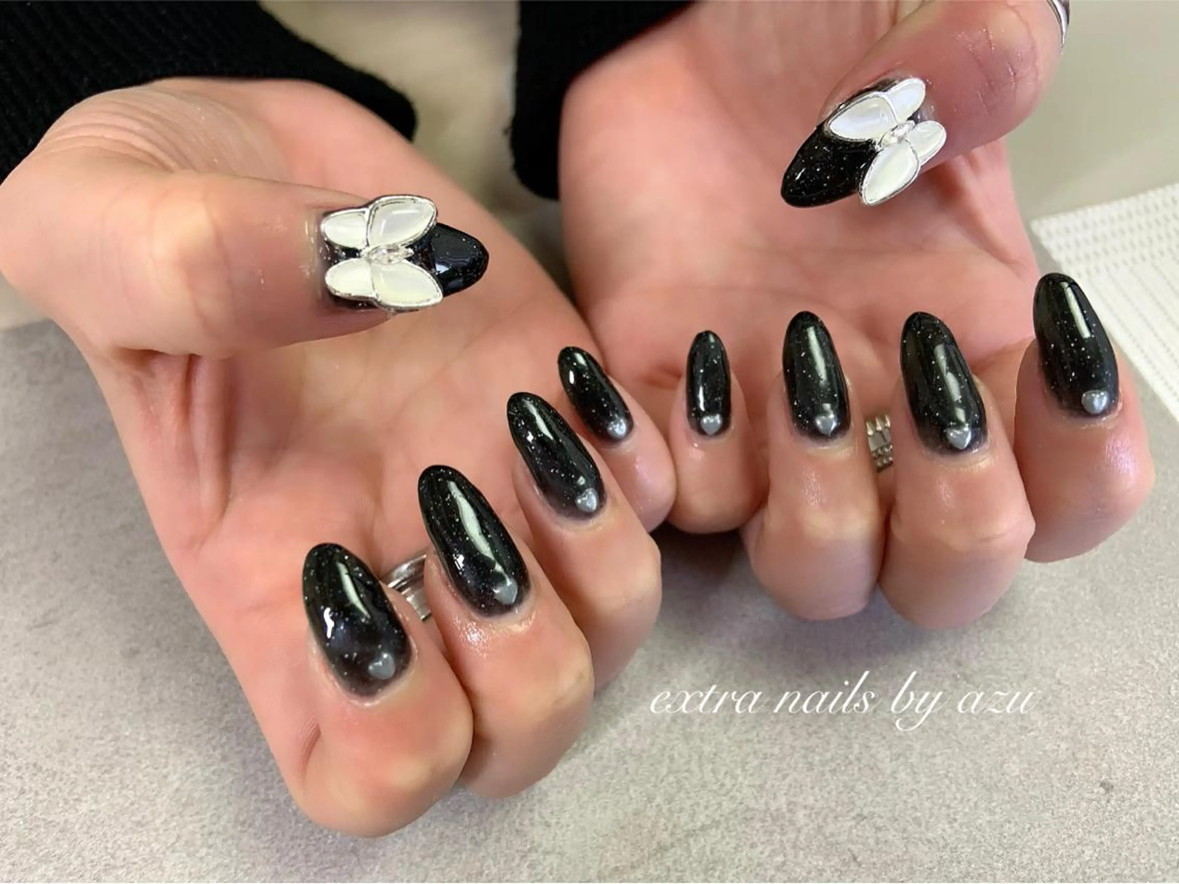 ネイル ハート ハンドネイル extranails ／lemellaのネイルデザイン