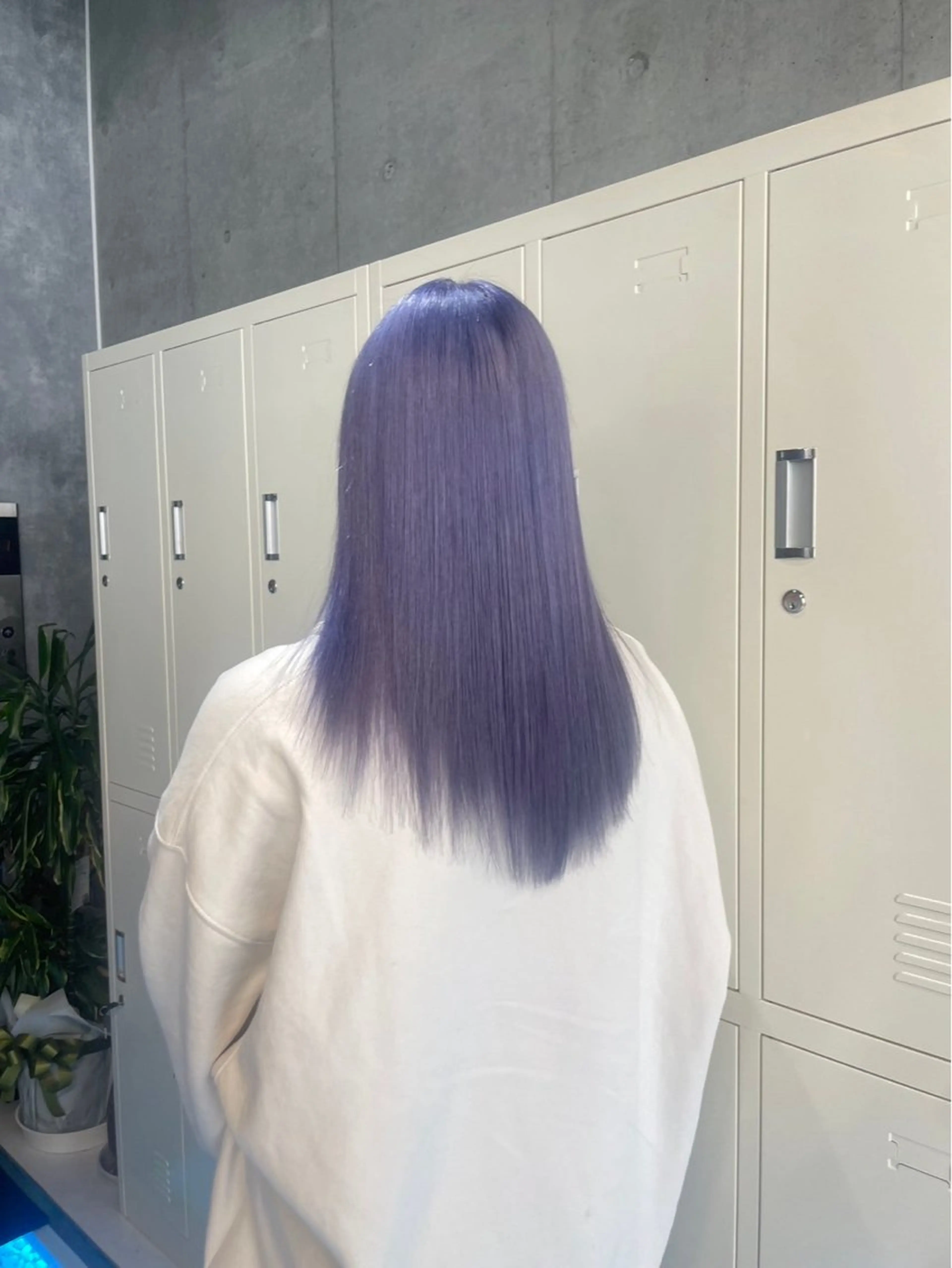 セミロング カラー ブルーカラー パープルカラー 似合わせカラー✞✟ ayumi🐈‍⬛のヘアスタイル