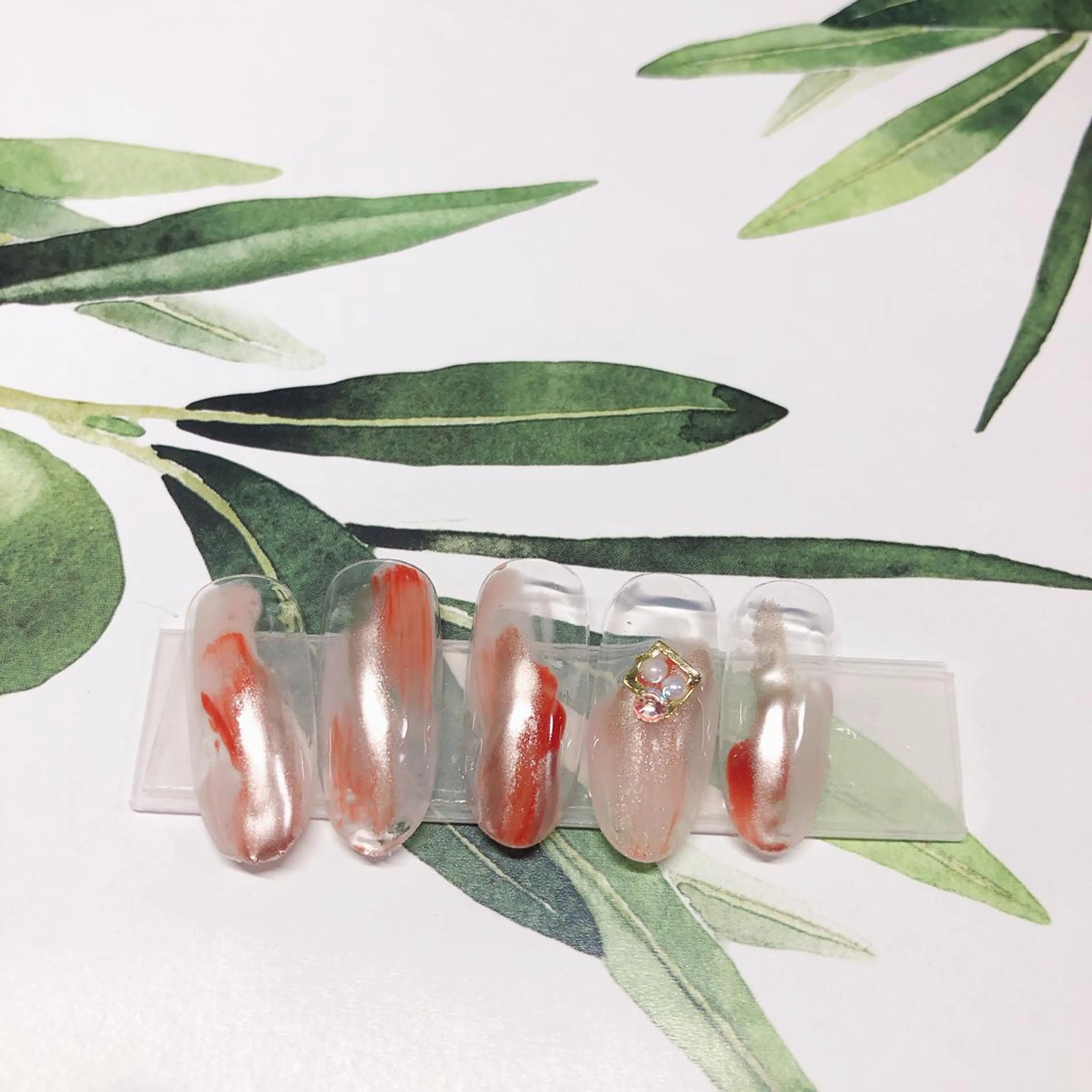 ネイル ミラーネイル オフィスネイル 奥園 良恵のネイルデザイン