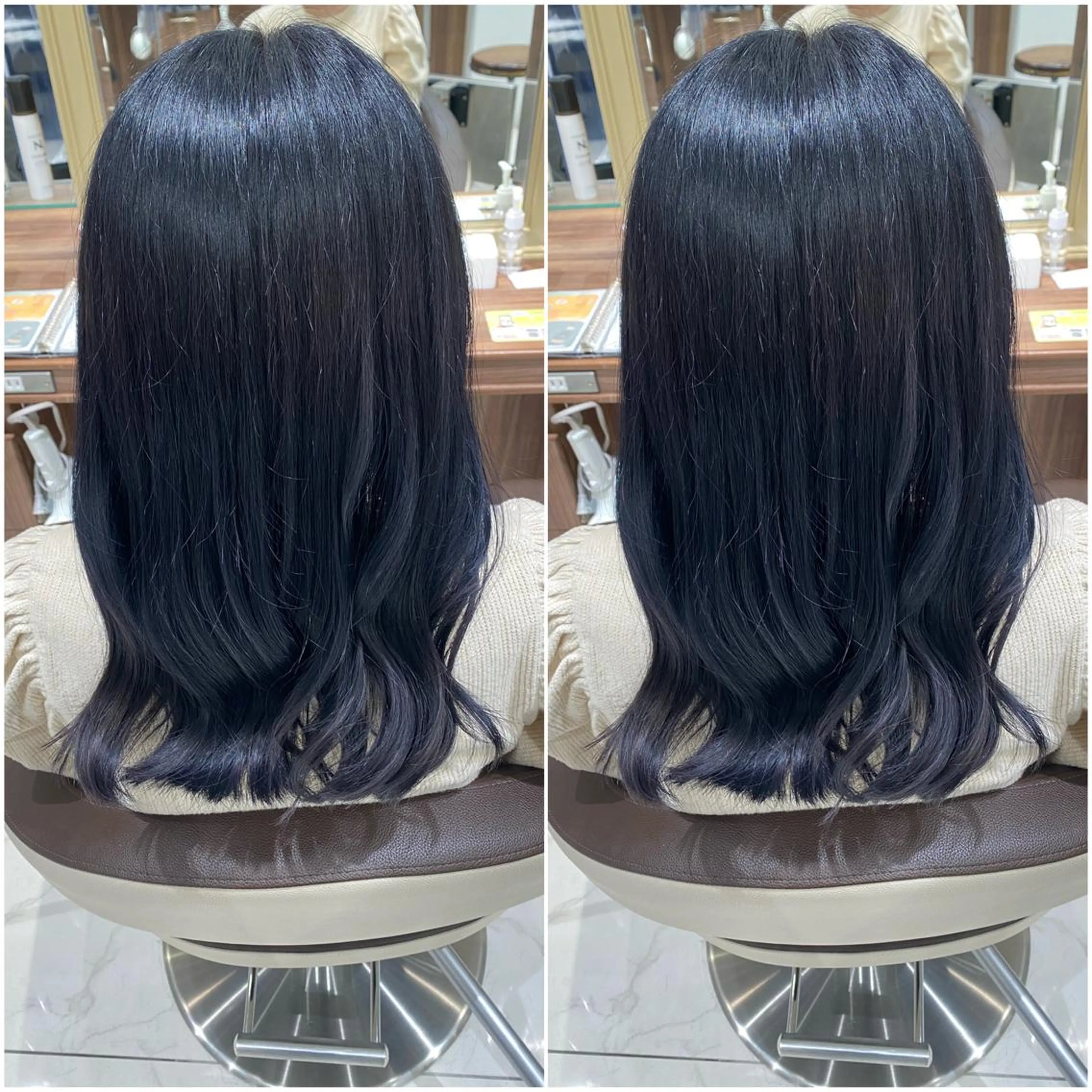 セミロング カラー 全席個室　暖色カラー Zina松園優香🌸のヘアスタイル