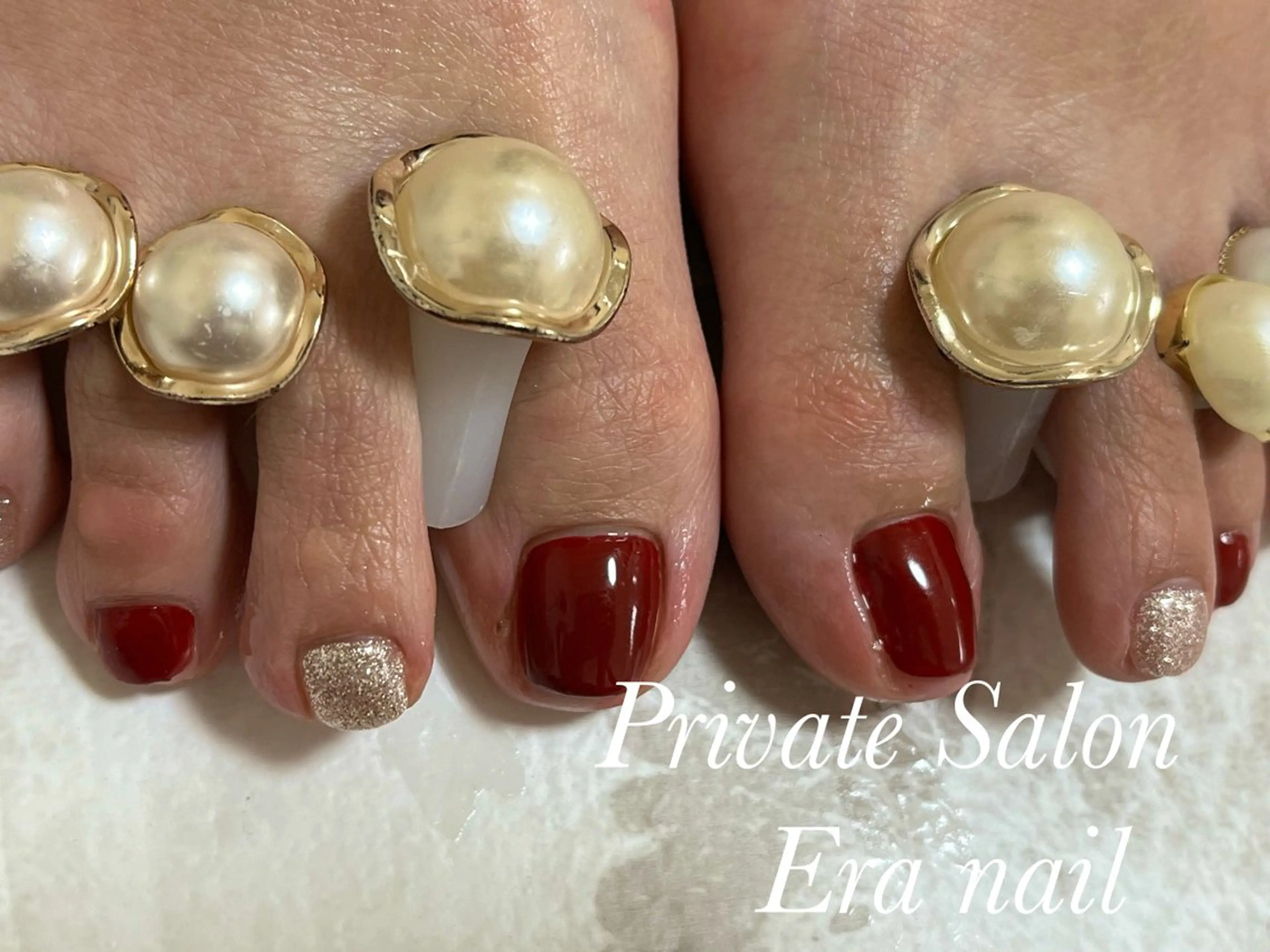 ネイル フットネイル ワンカラーネイル フットネイル Era nailのネイルデザイン