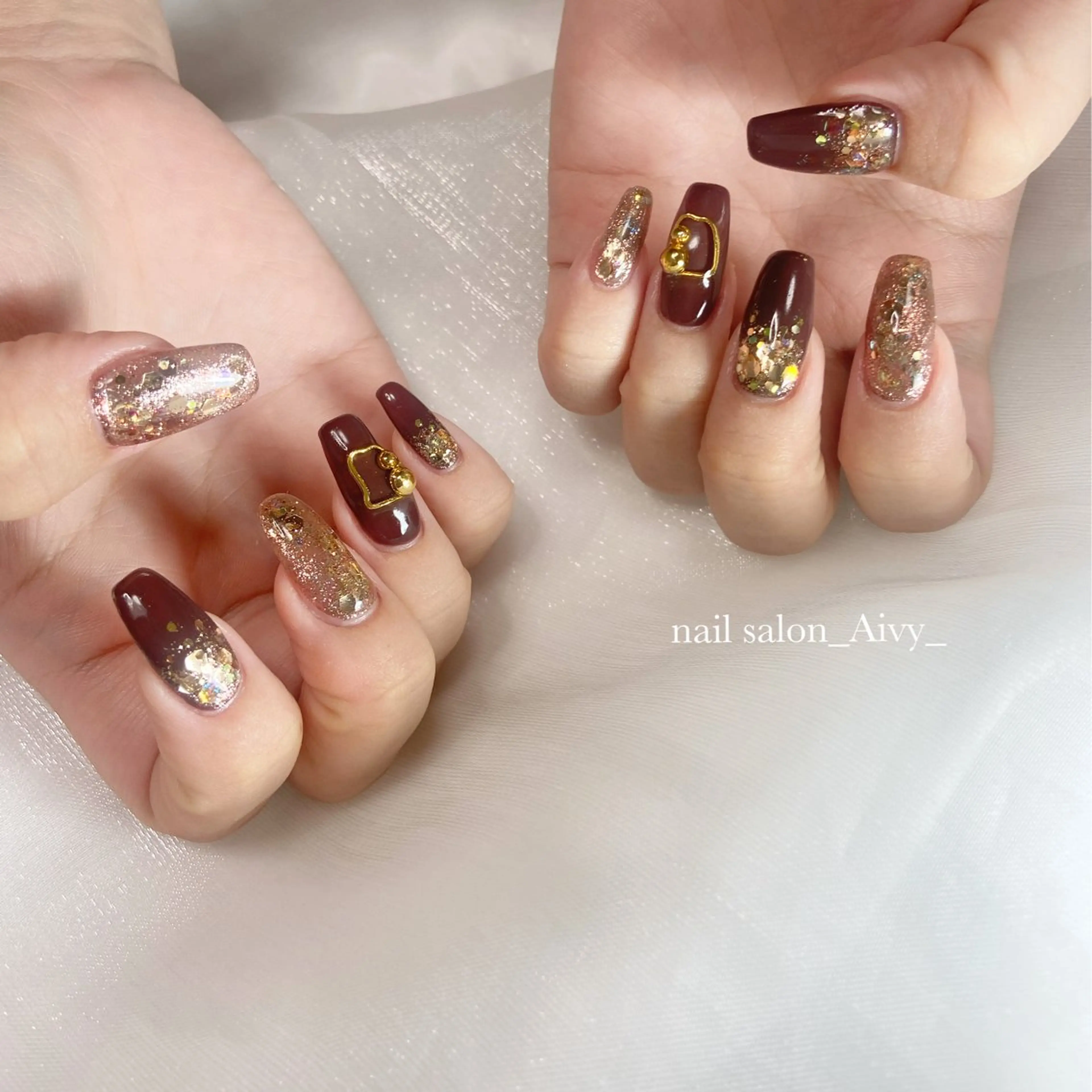 ネイル ラメ(グリッター) ハンドネイル nail salon_Aivy_所属・Nakagawa Aiのネイルデザイン