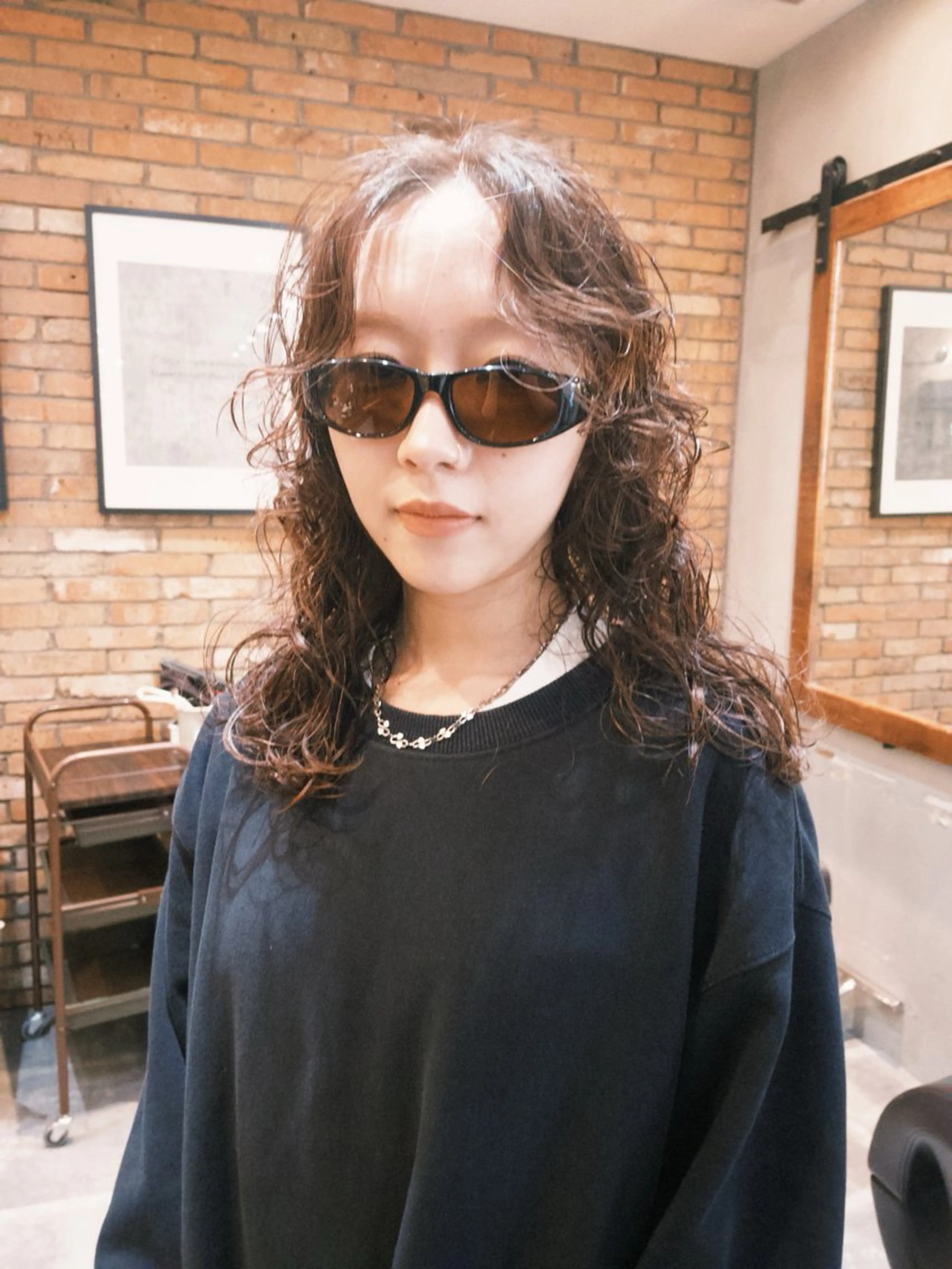 ロング カラー パーマ カット ヘアカラー パーマ GUESTs所属・優音 /YUi/パーマのヘアスタイル