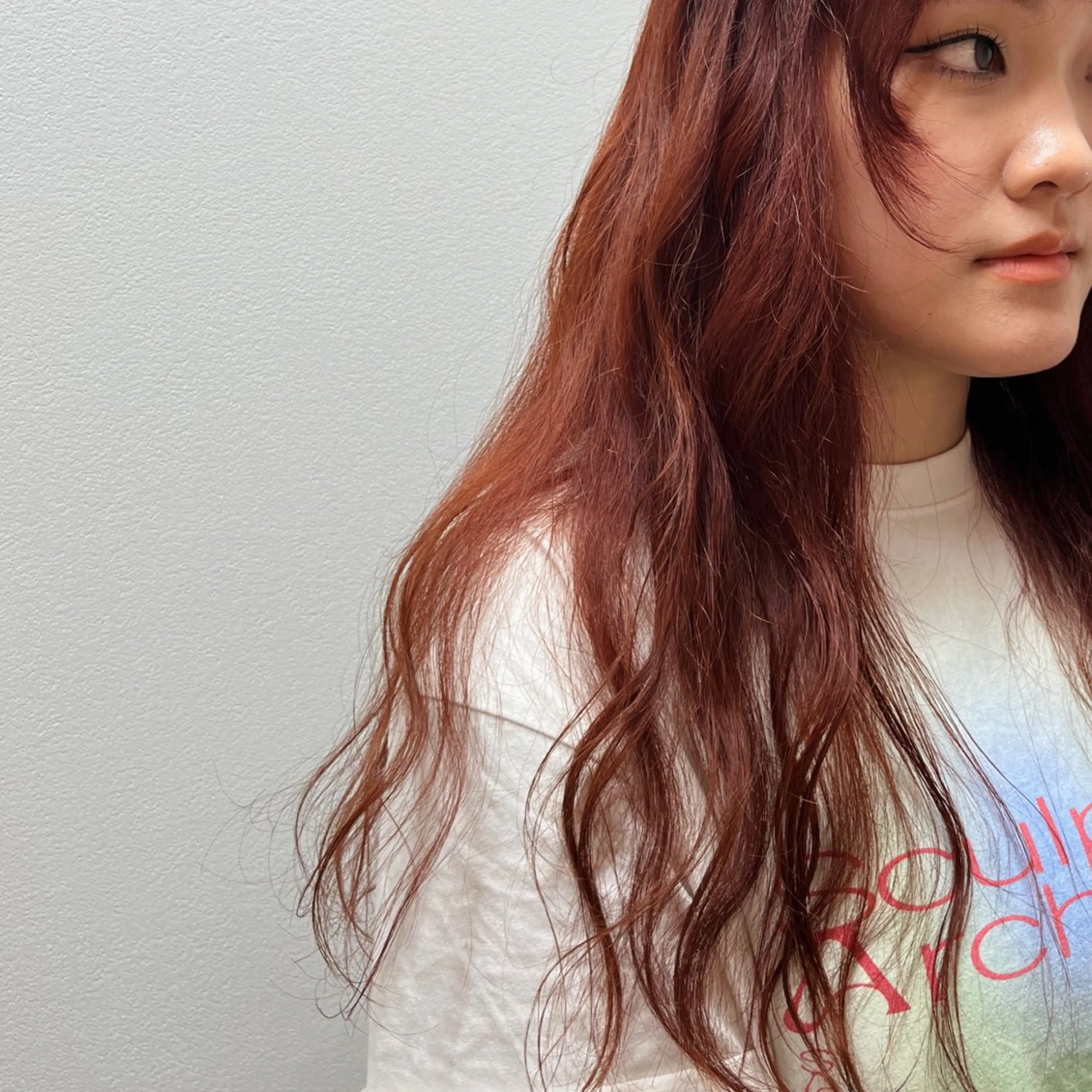 カラー オレンジ ヘアカラー bon ami所属・むかいやま なおのヘアスタイル