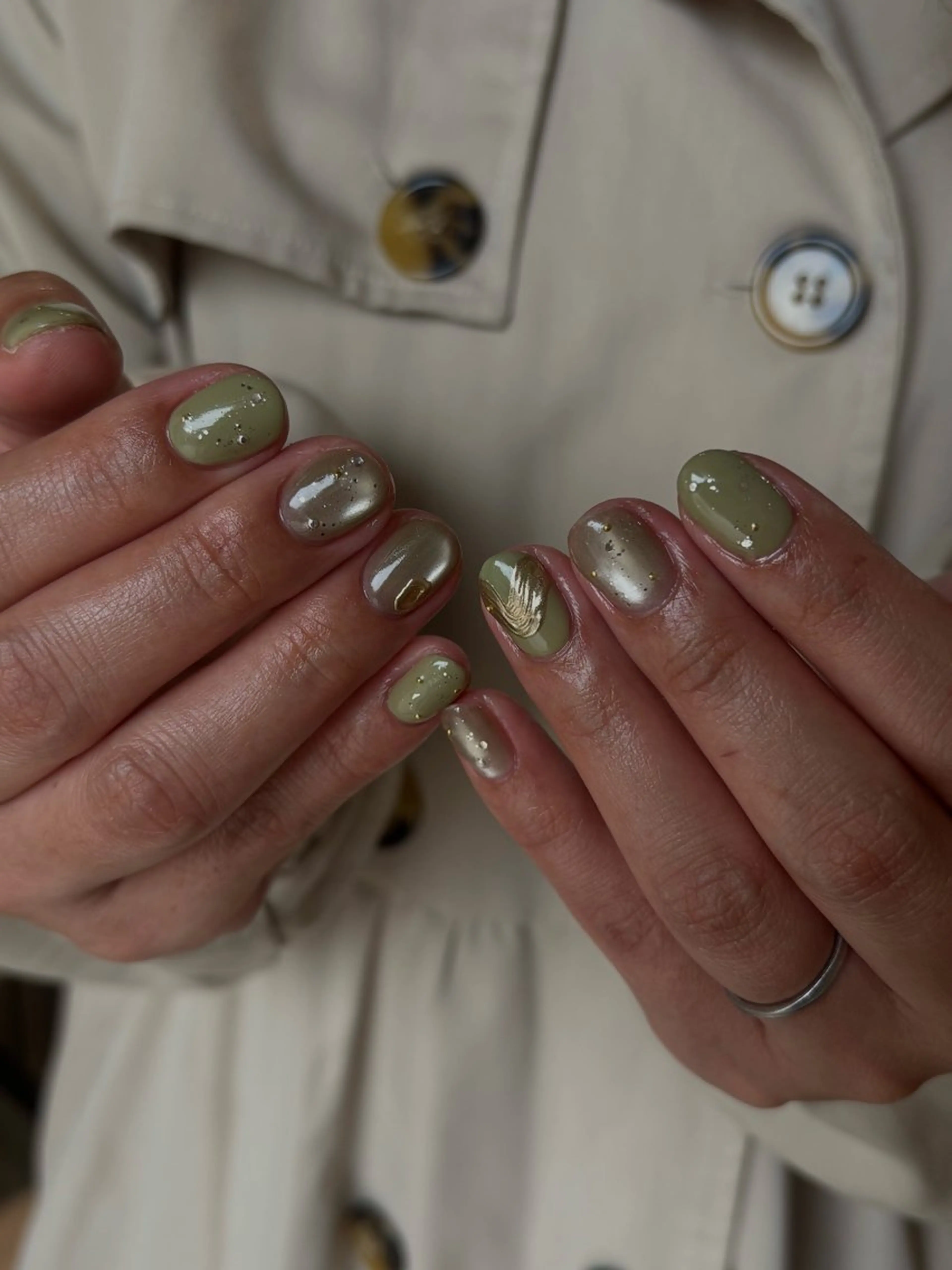 ネイル マグネットネイル シンプルネイル 春ネイル アルバ所属・Alba アルバのネイルデザイン