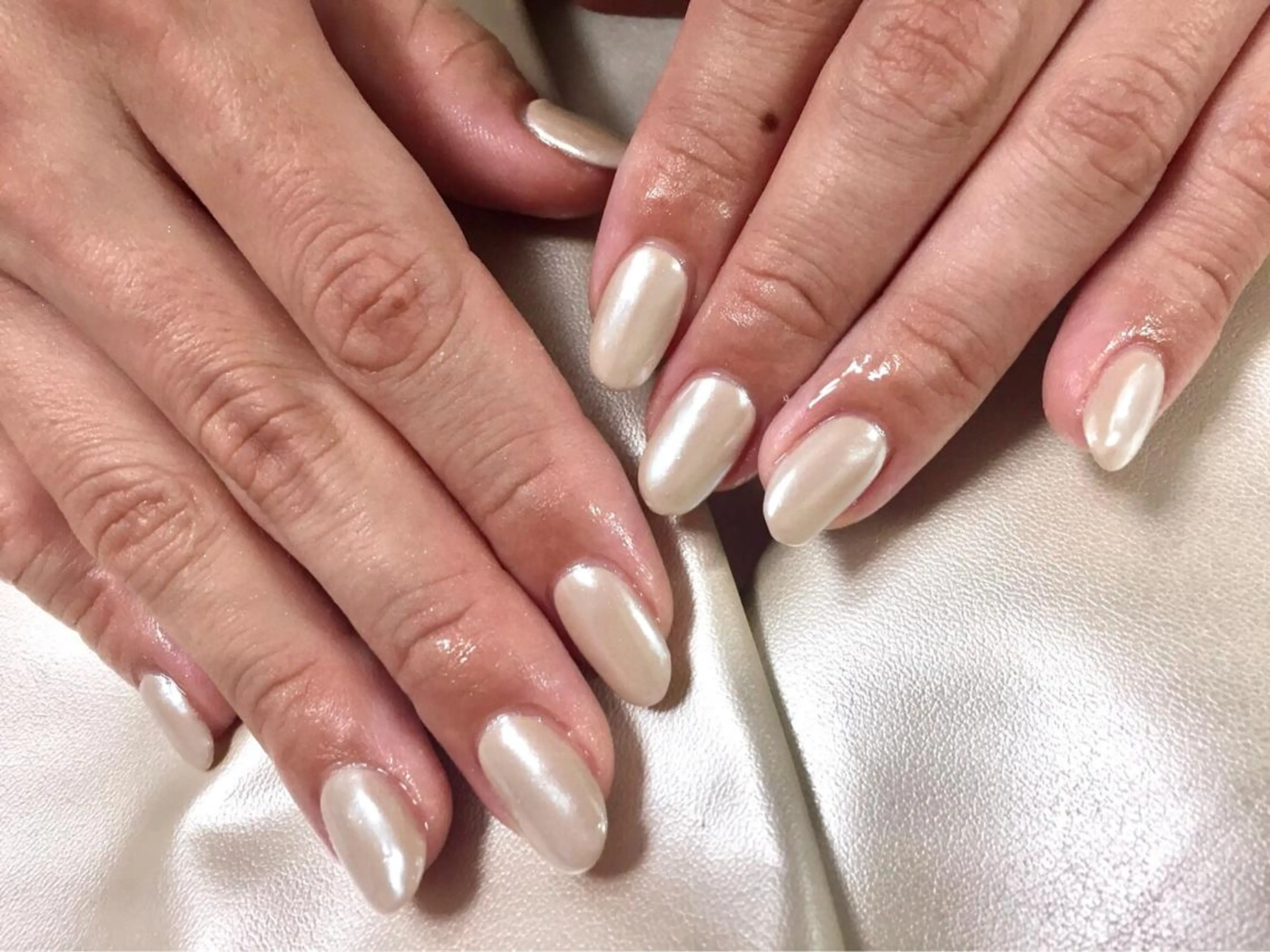 ネイル オーロラネイル ワンカラーネイル ハンドネイル Mogu nail 二子玉川のネイルデザイン