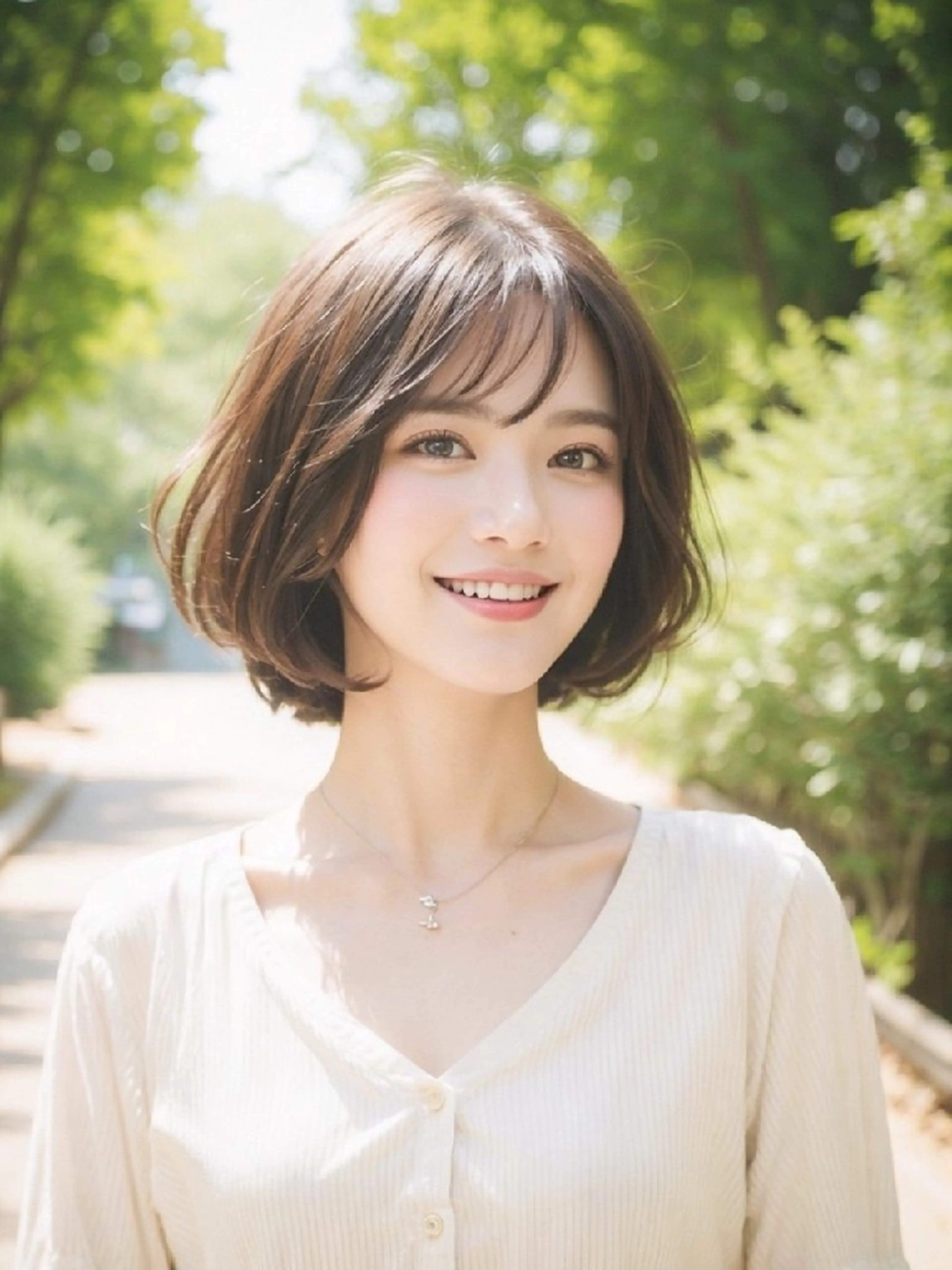 ミディアム セシルヘアー所属・顔周りカット　艶髪 　髪質改善　くまーのヘアスタイル