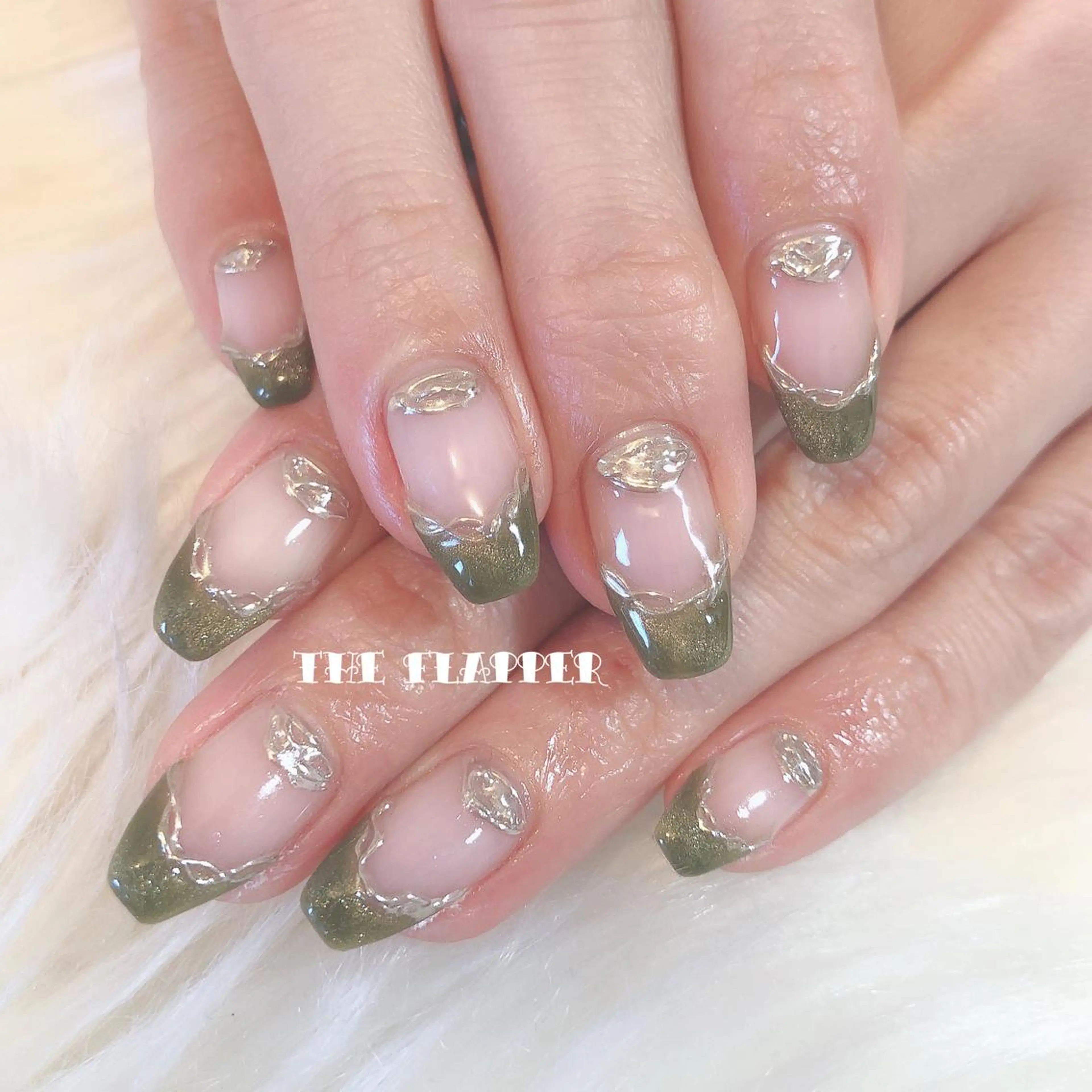 ネイル フレンチネイル マグネットネイル マグネットフレンチ ハンドネイル フットネイル NailStudio THE FLAPPER所属・THE FLAPPERのネイルデザイン