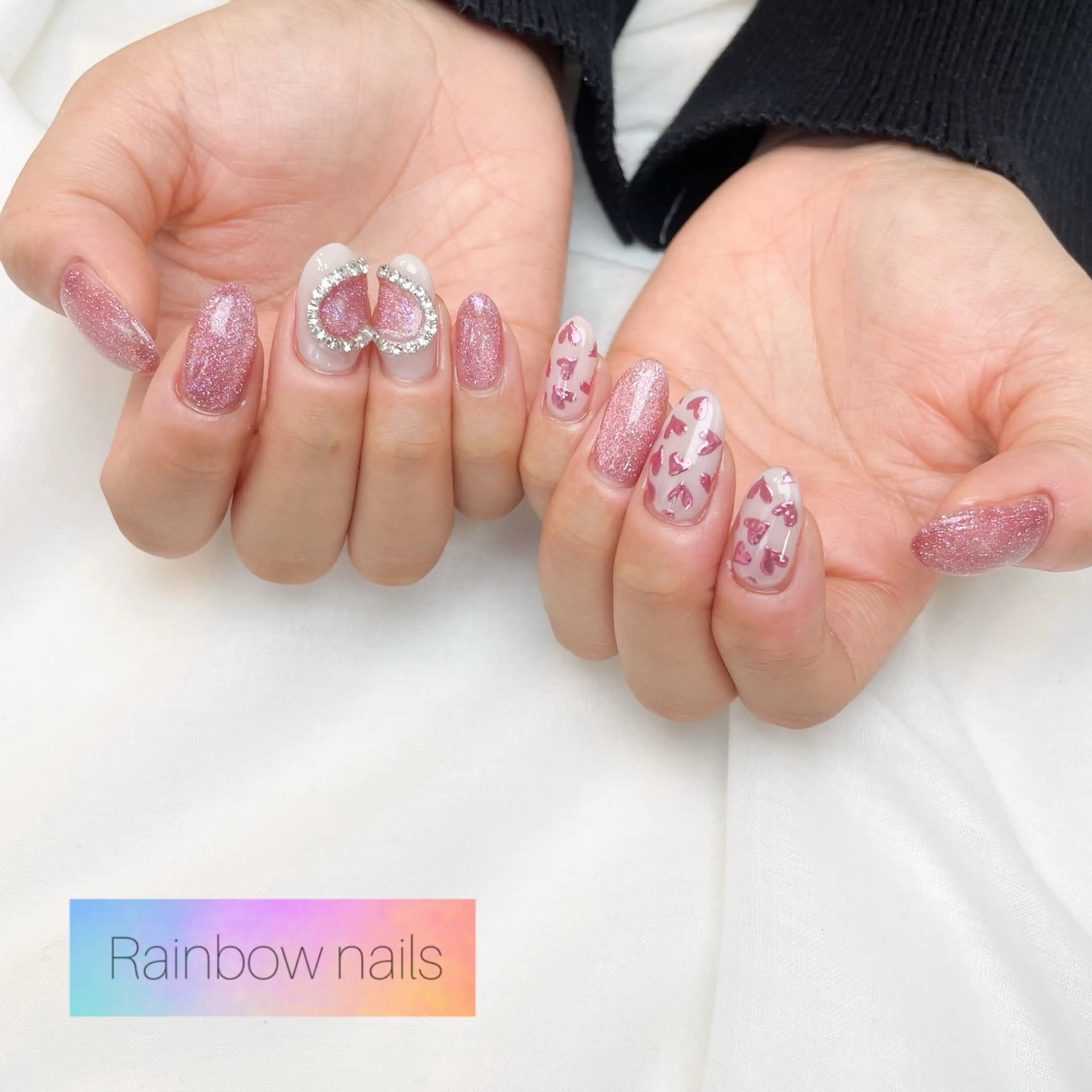 ネイル Rainbow nailsくろちゃんのネイルデザイン