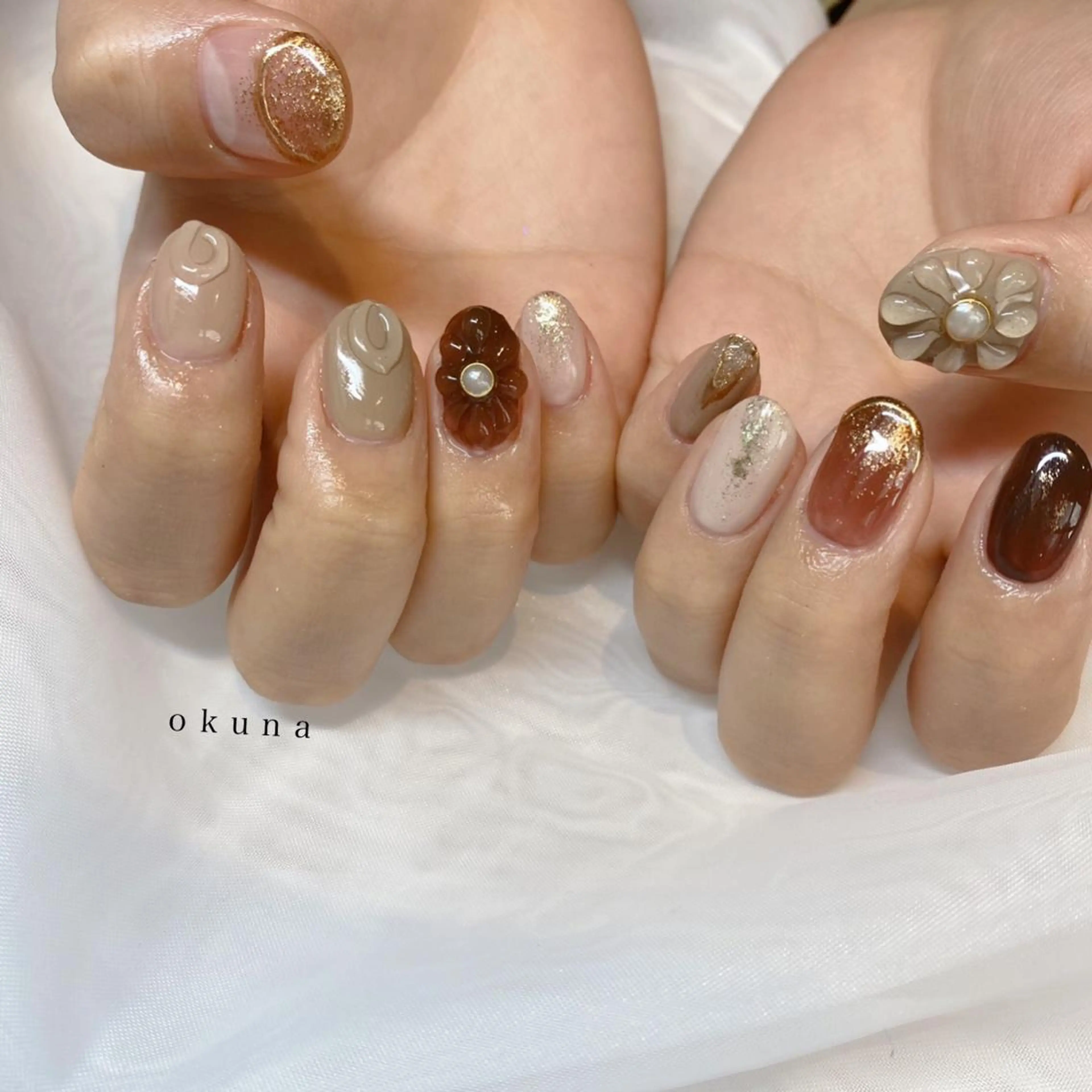 ネイル 持ち込み ニュアンスネイル パンチャパンチャ ネイルサロンのネイルデザイン