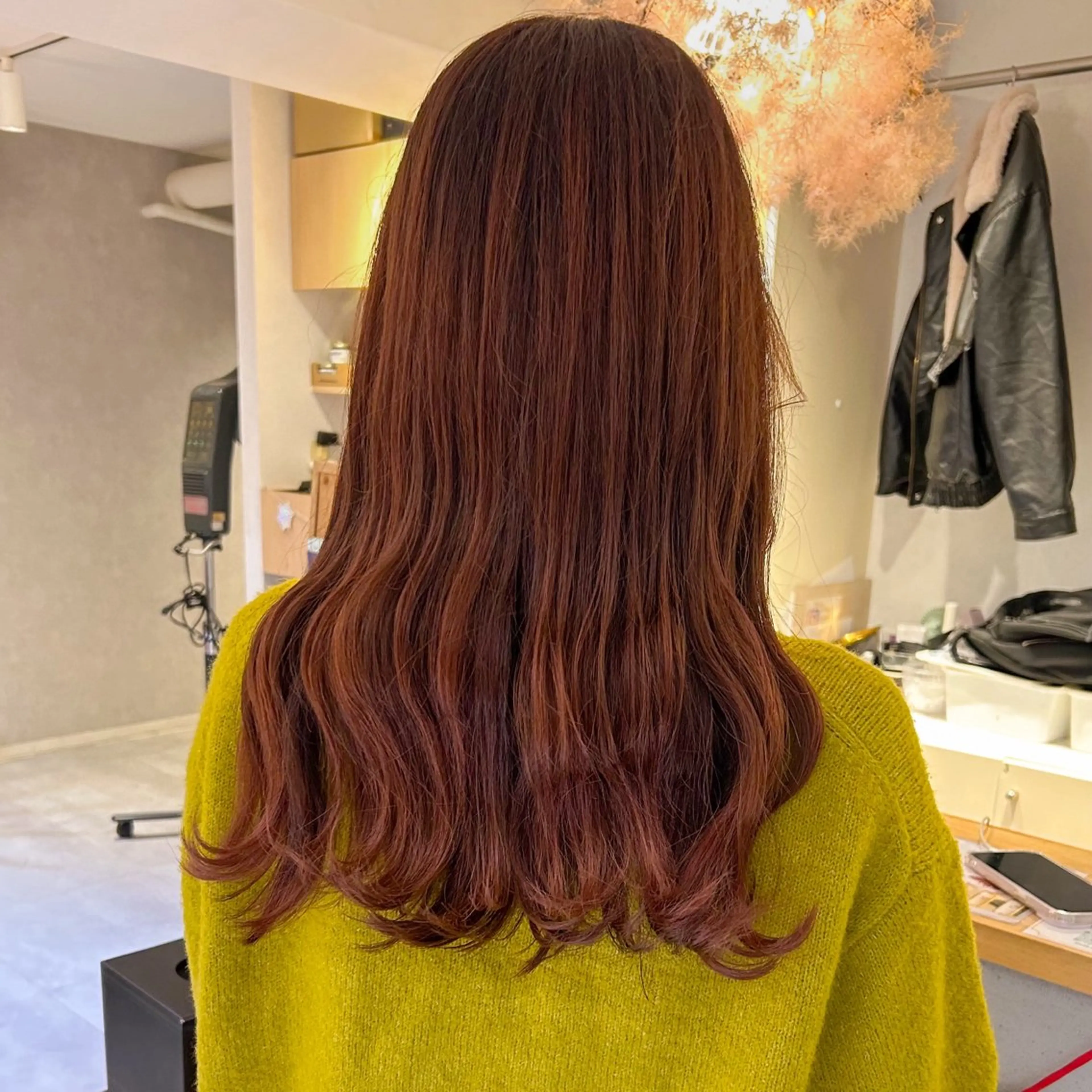 ロング カラー ブラウンカラー ピンクカラー ピンクブラウン 甲斐 瑞稀のヘアスタイル