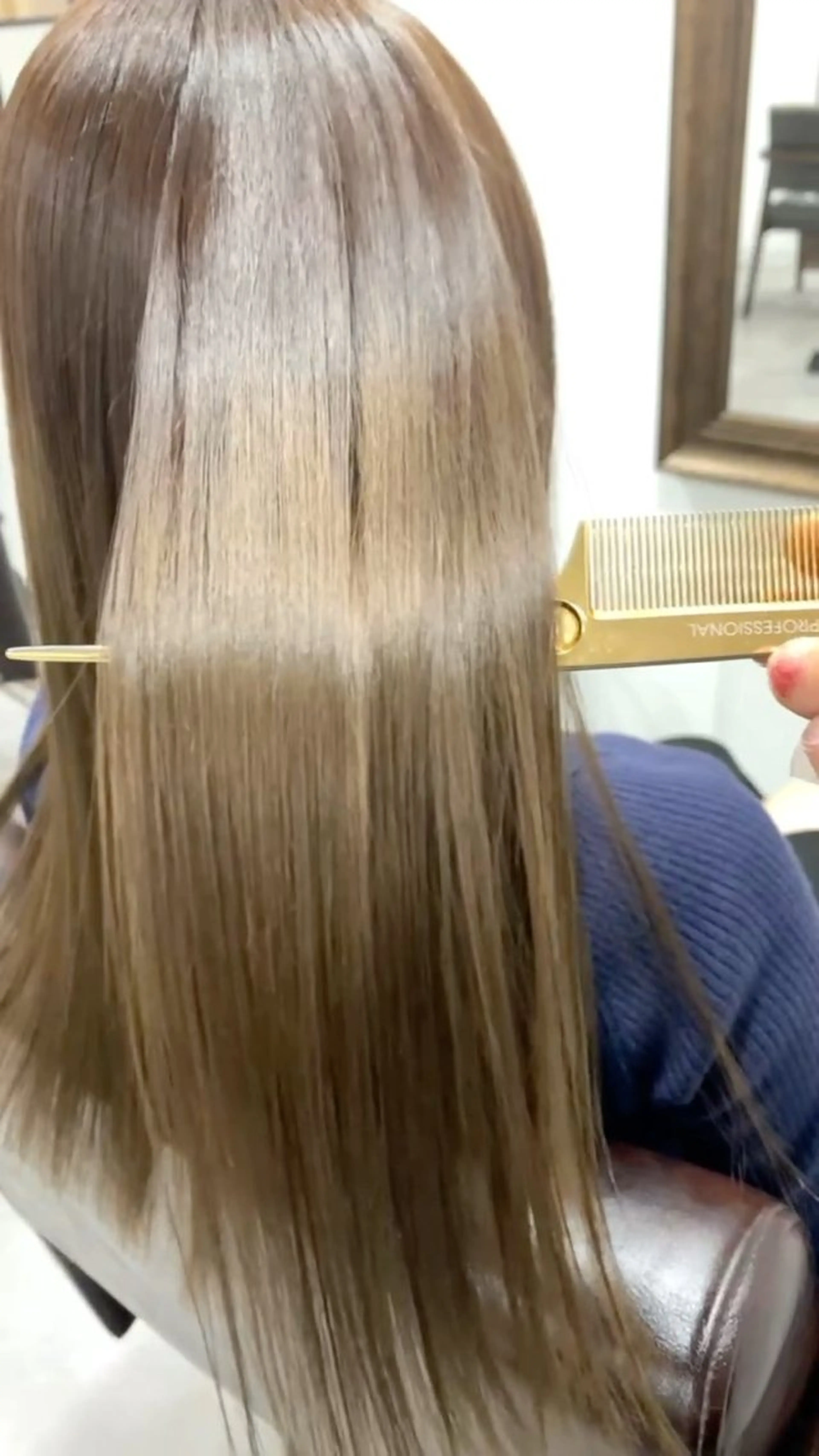 ロング パーマ カット 縮毛矯正 トリートメント 中本 達也のヘアスタイル