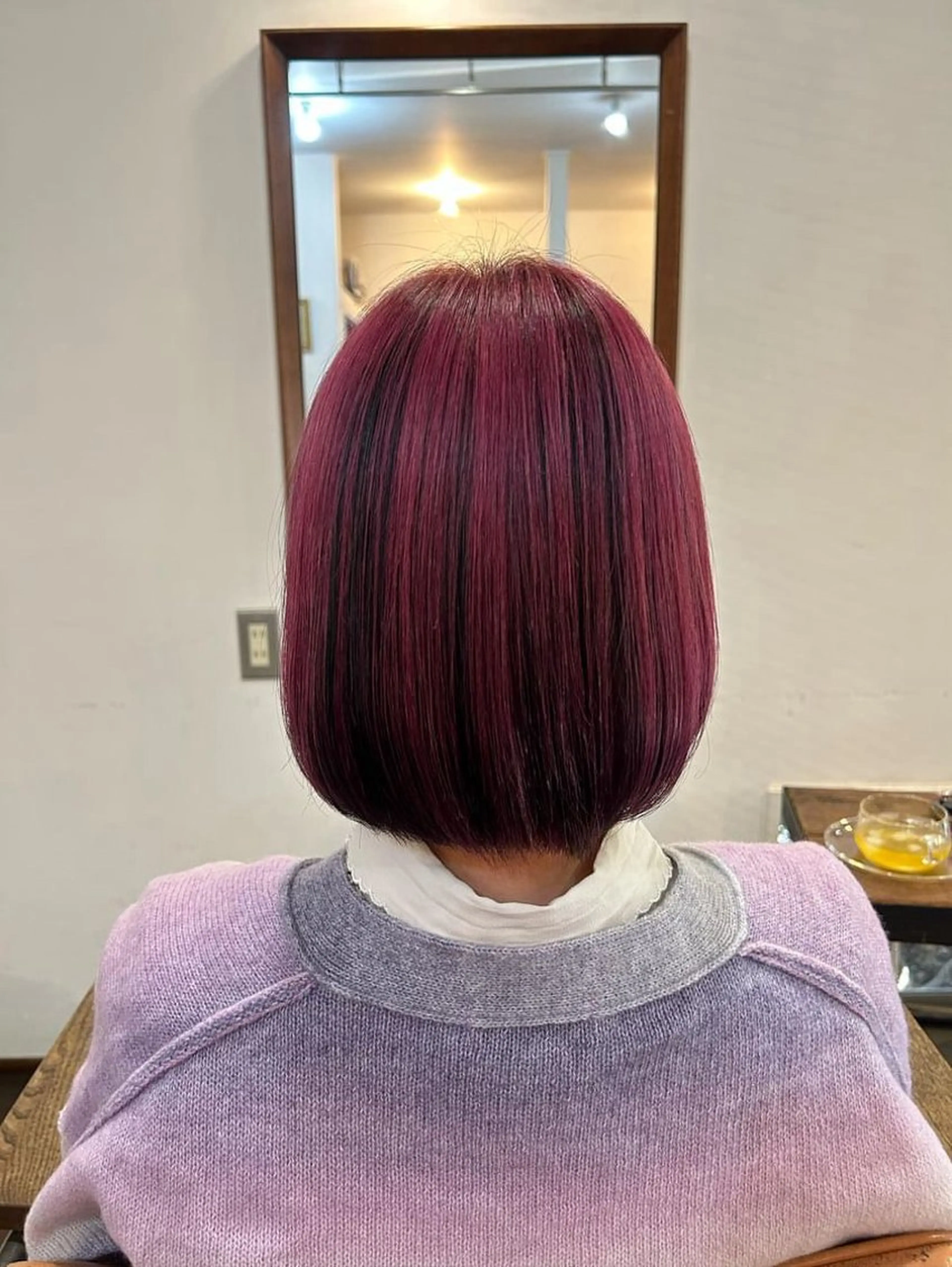 ミディアム カラー ハイトーン×デザイン 🪽🫧HIKARIのヘアスタイル