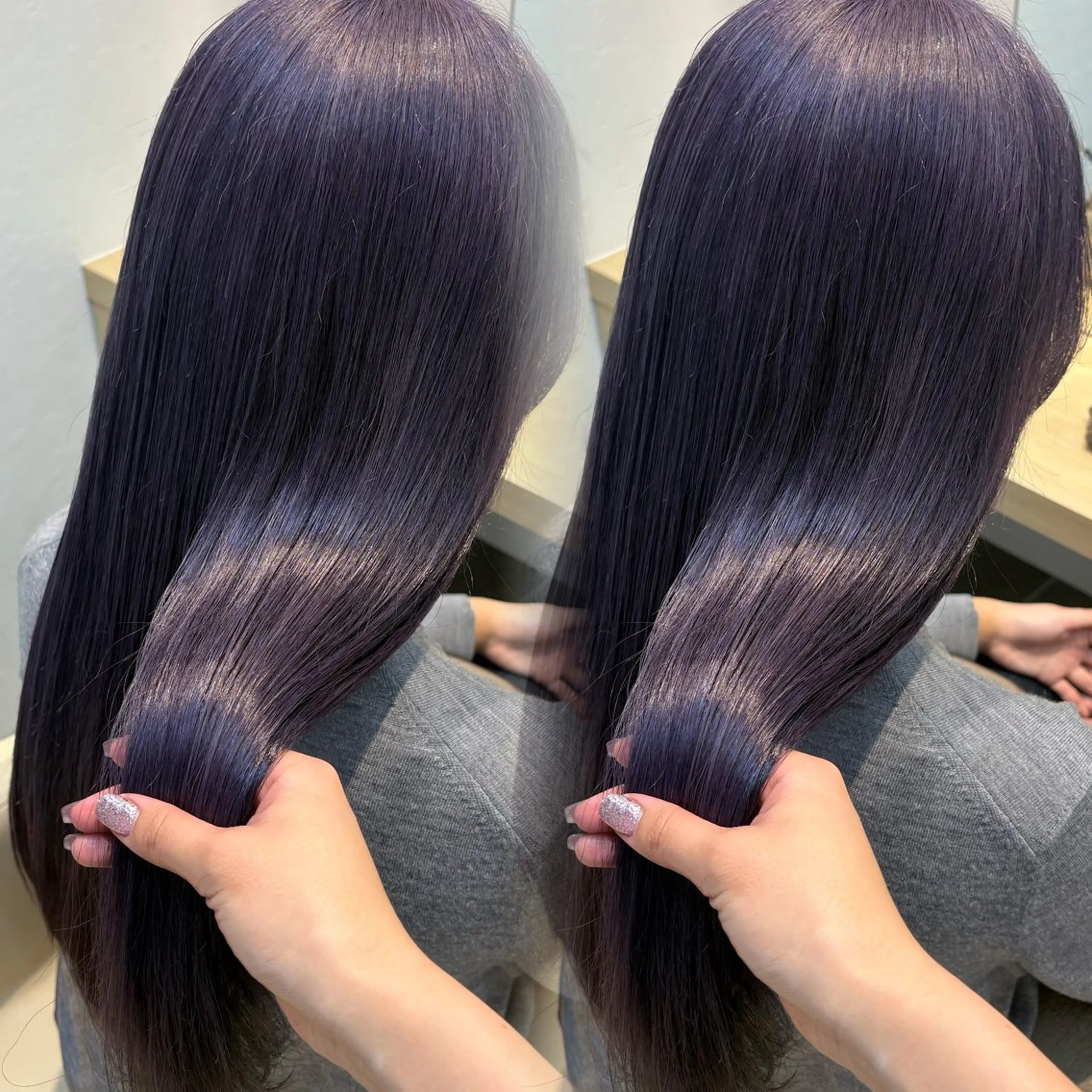 ロング カラー ラベンダーカラー ヘアカラー ひなた ブリーチ/渋谷のヘアスタイル