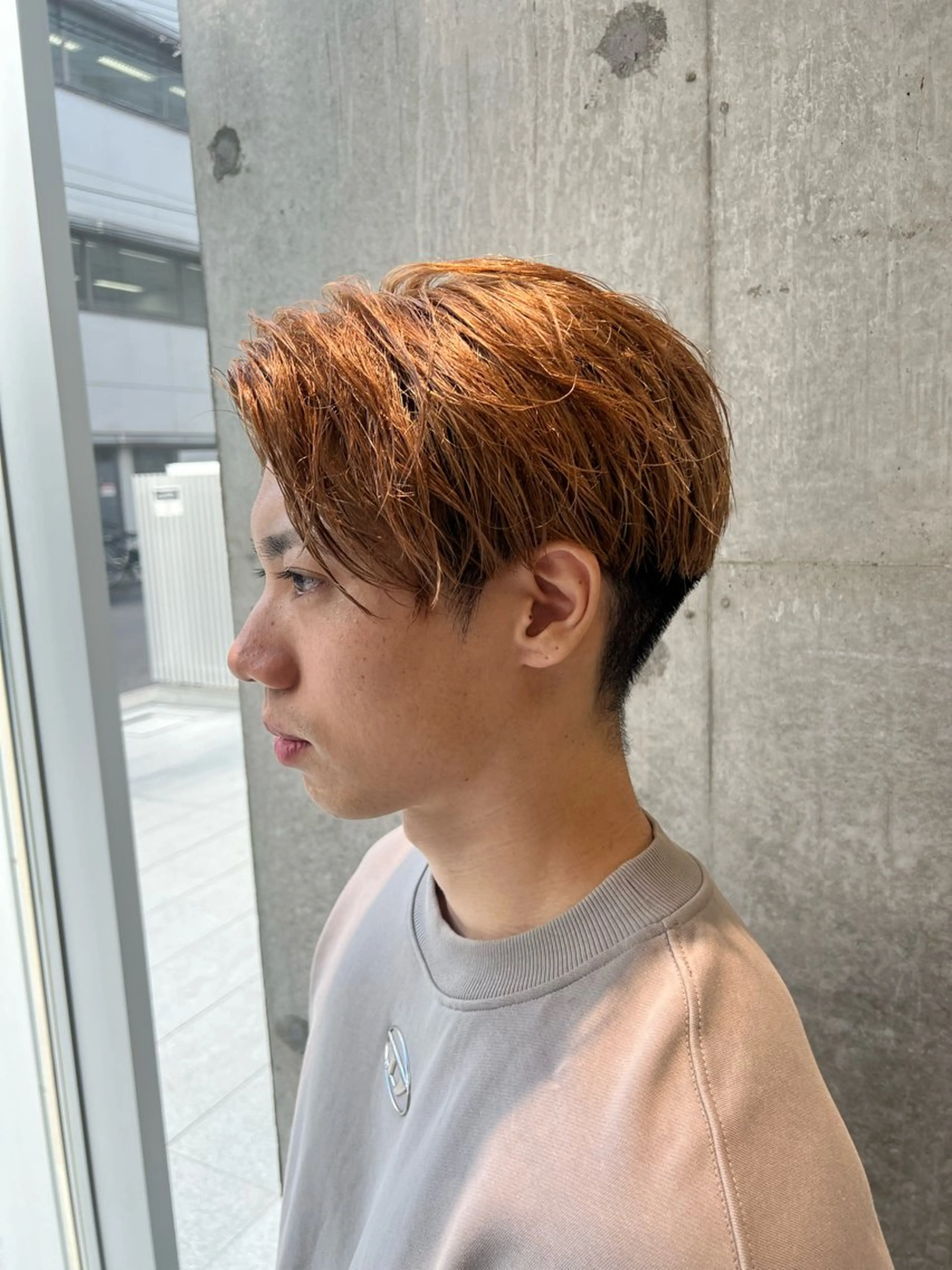 カラー メンズ メンズブリーチ ベージュカラー ブリーチ カット ヘアカラー 吉沢遣人/レイヤー 艶カラー/パーマのヘアスタイル