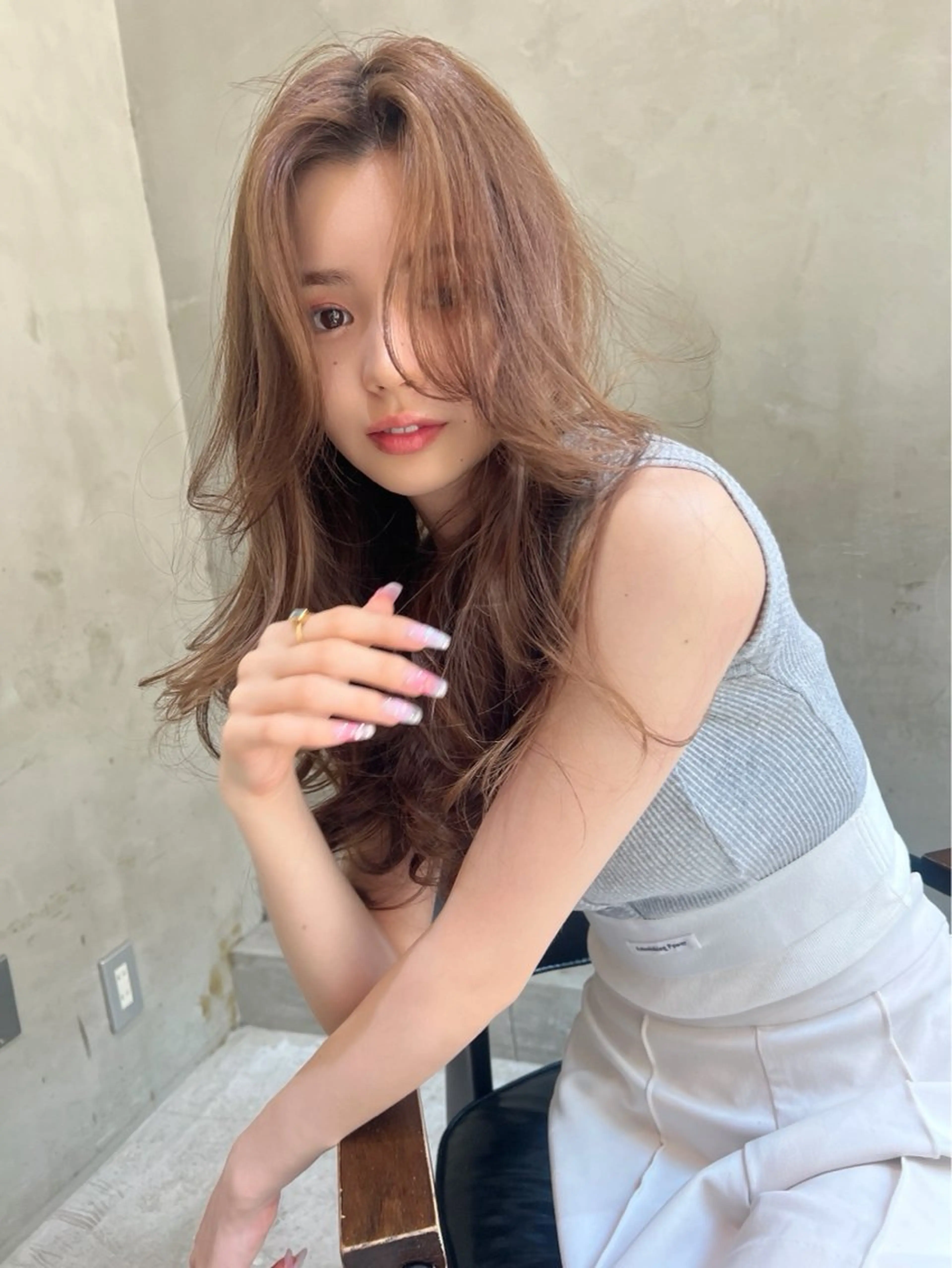 セミロング カラー カット ヘアカラー トリートメント 【銀座】艶髪/上品な カラー特化/涼/駅近のヘアスタイル