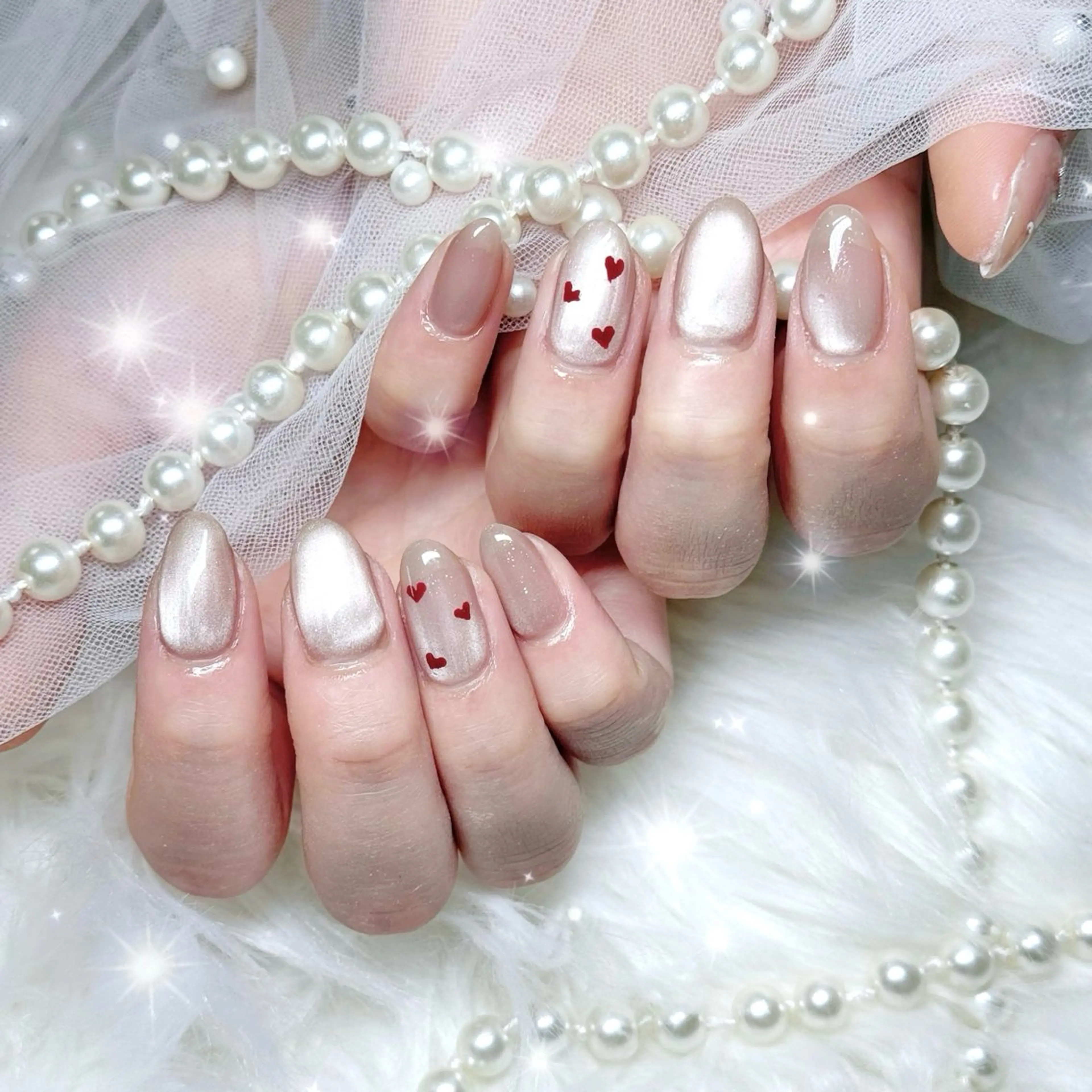 ネイル マグネットネイル ハンドネイル 🎀Mai 🎀1/21✩.*˚のネイルデザイン