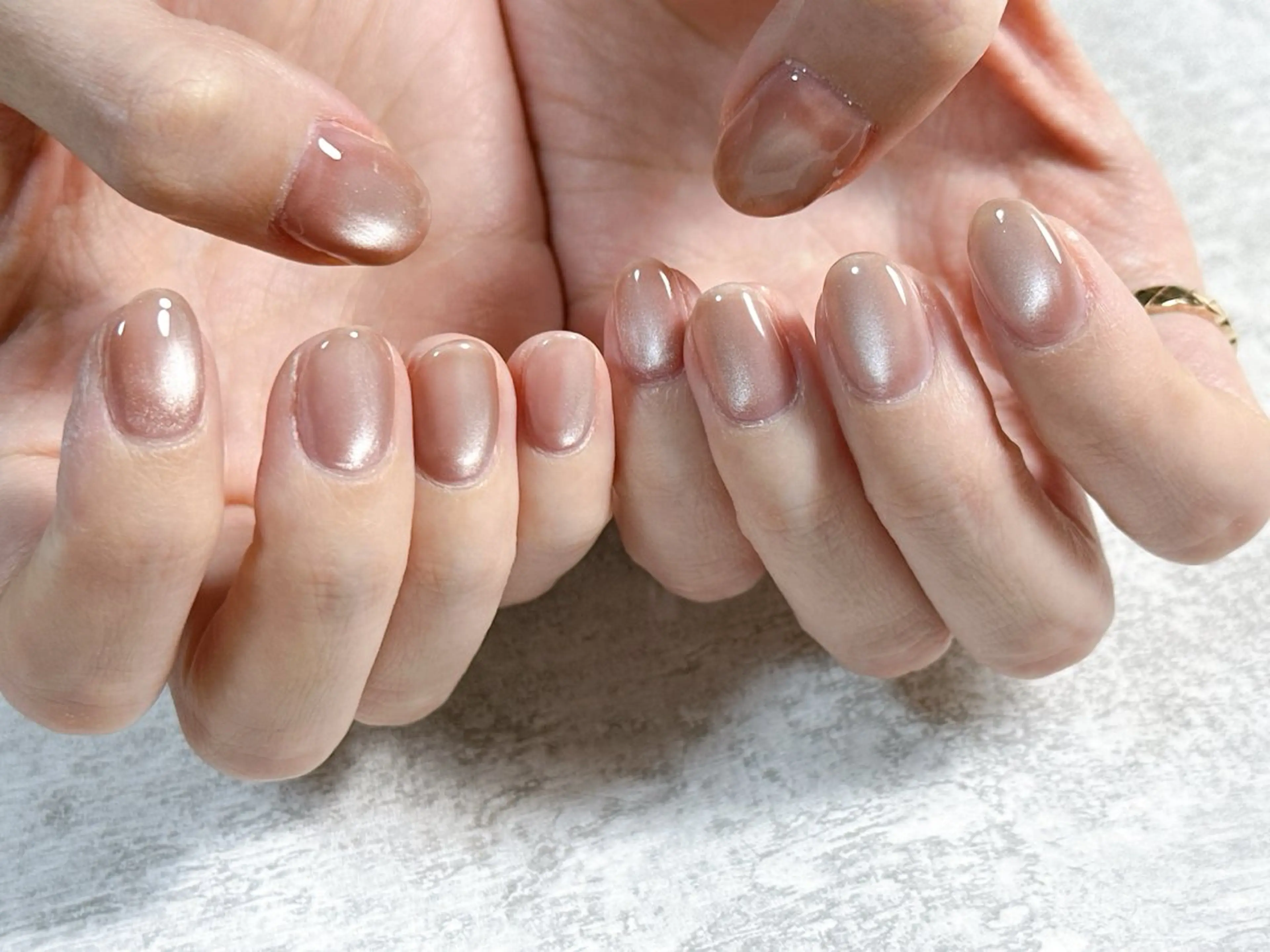 ネイル オーロラネイル ブルー フットネイル フレンチネイル ジェルネイル ハンドネイル kiki nail たまプラーザのネイルデザイン