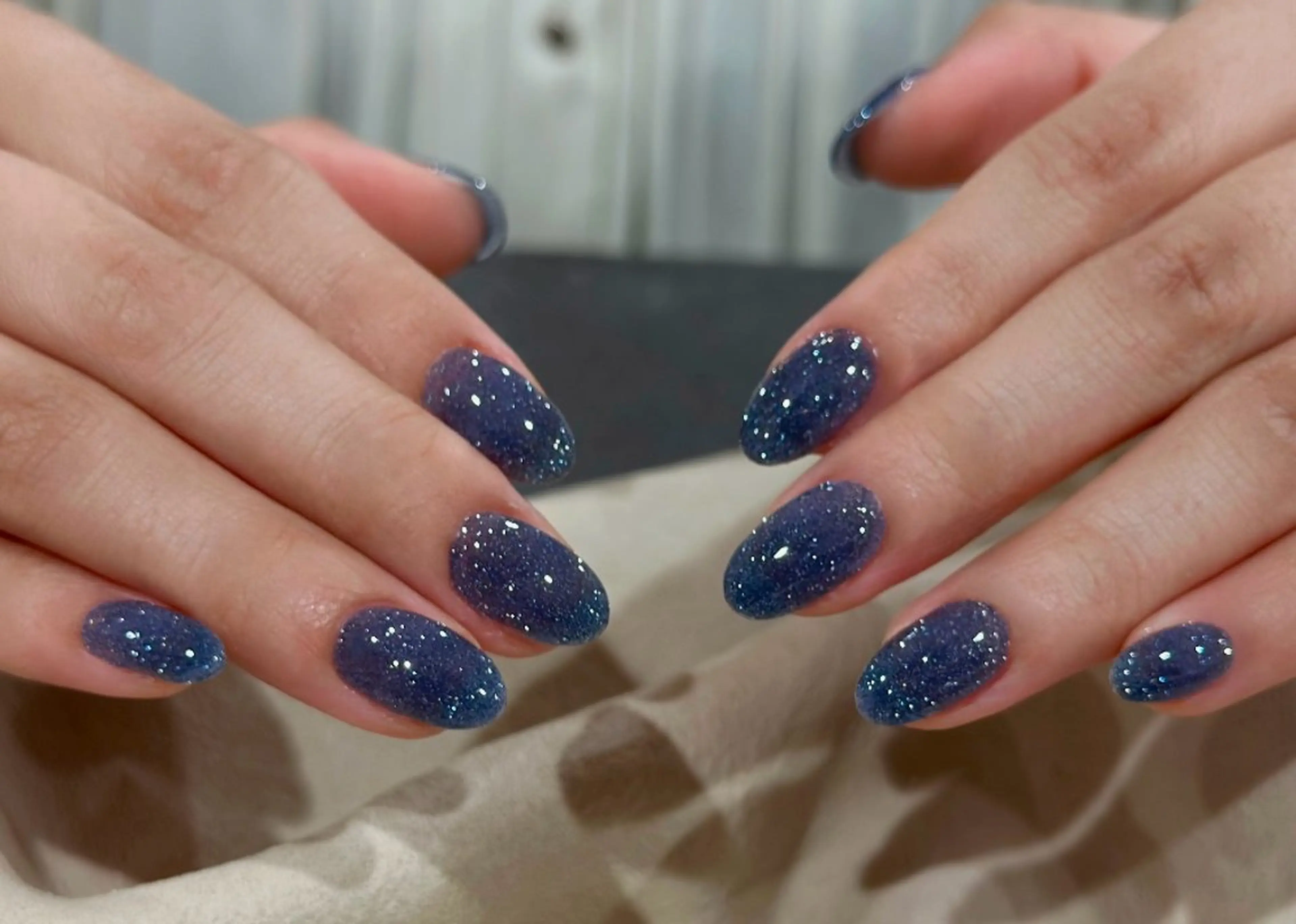 ネイル ブルー ラメ(グリッター) ANOVA所属・ANOVA アノヴァのネイルデザイン