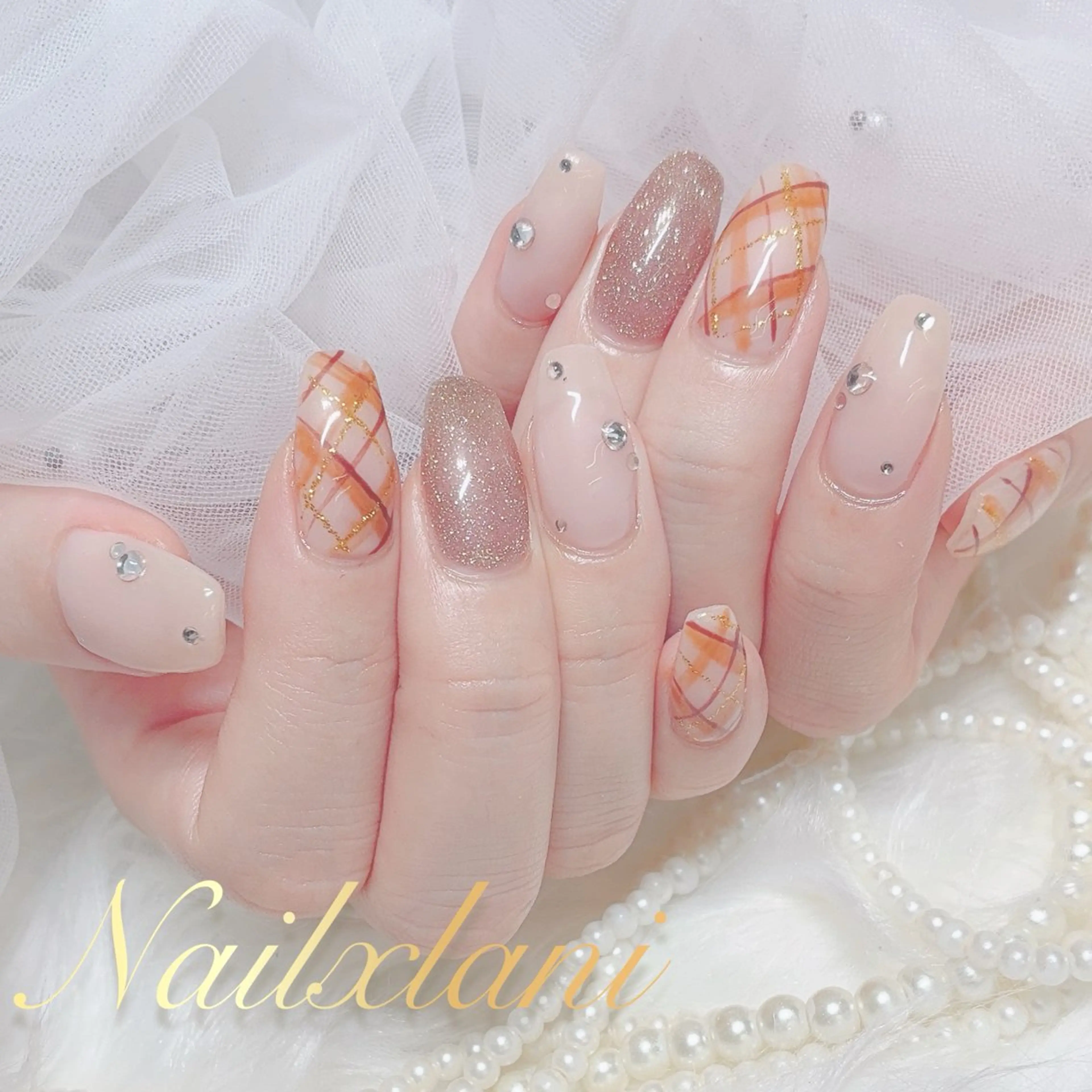 ネイル フットネイル ジェルネイル マグネットネイル 持ち込み パラジェル Nail×Lani 深爪矯正対応◎のネイルデザイン