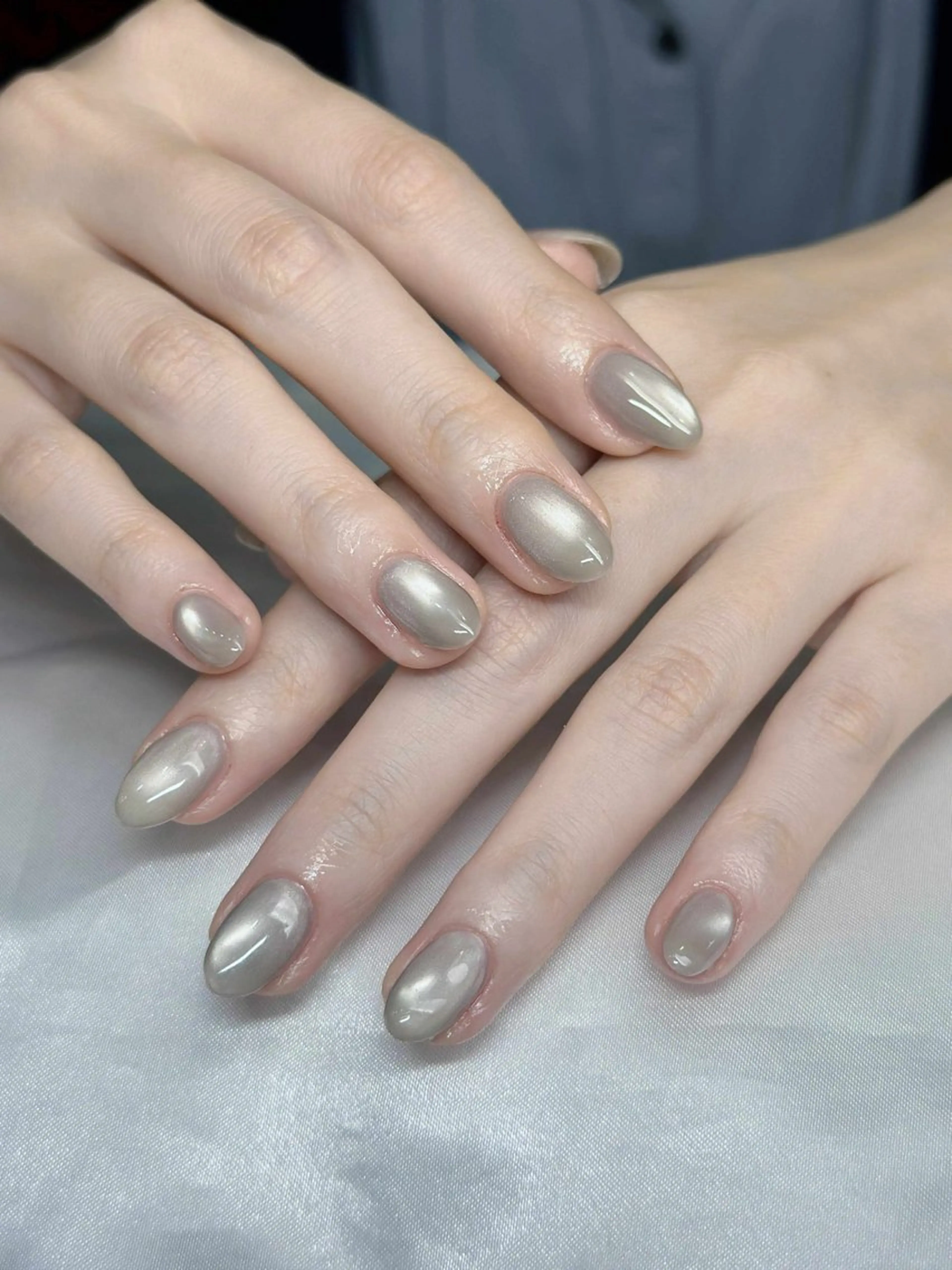 ネイル オーロラネイル 長さ出し フットネイル フレンチネイル ジェルネイル ハンドネイル sora ❄️のネイルデザイン