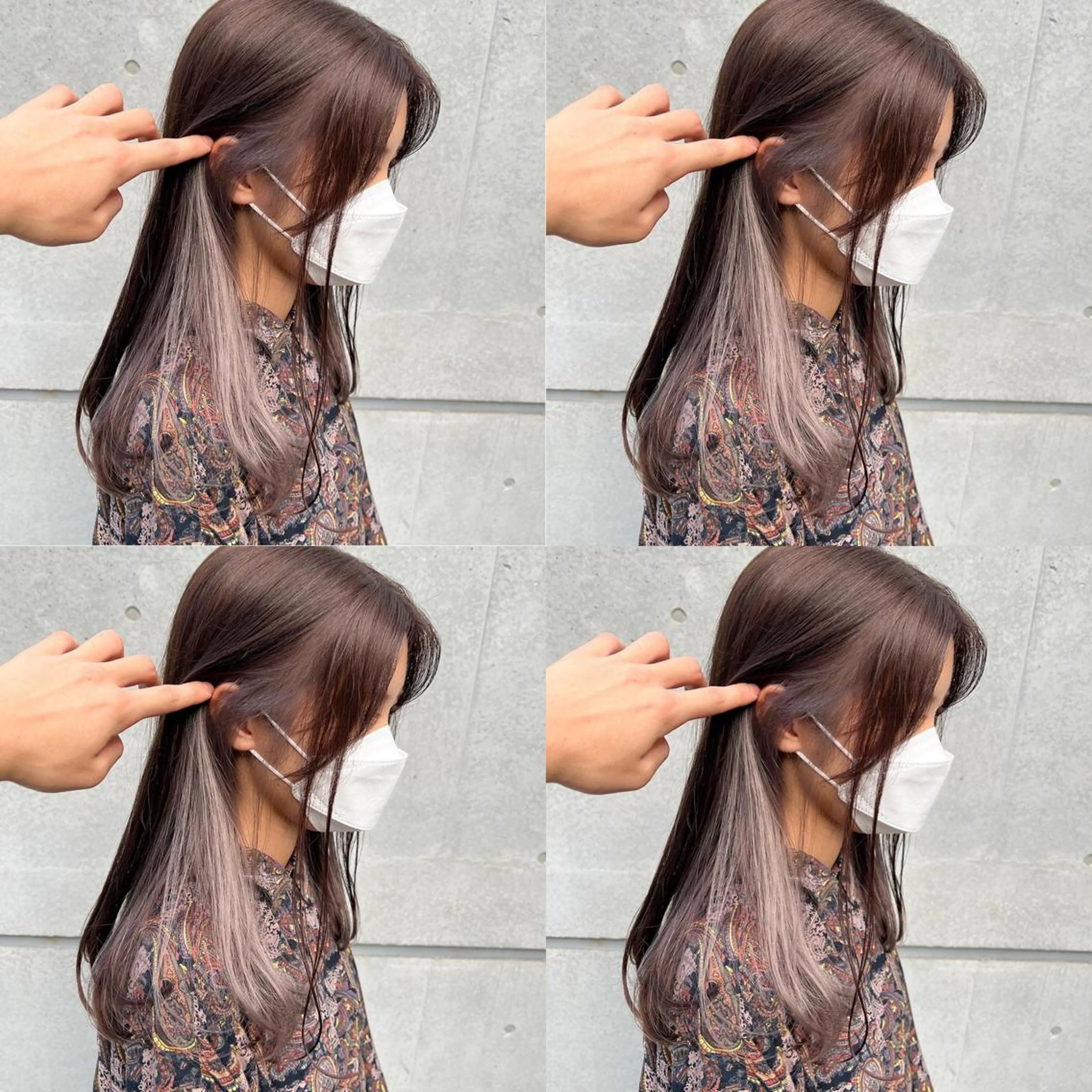 セミロング カラー ラベンダーカラー ✨髪質改善✖︎韓国 レイヤー✨ナカムラのヘアスタイル