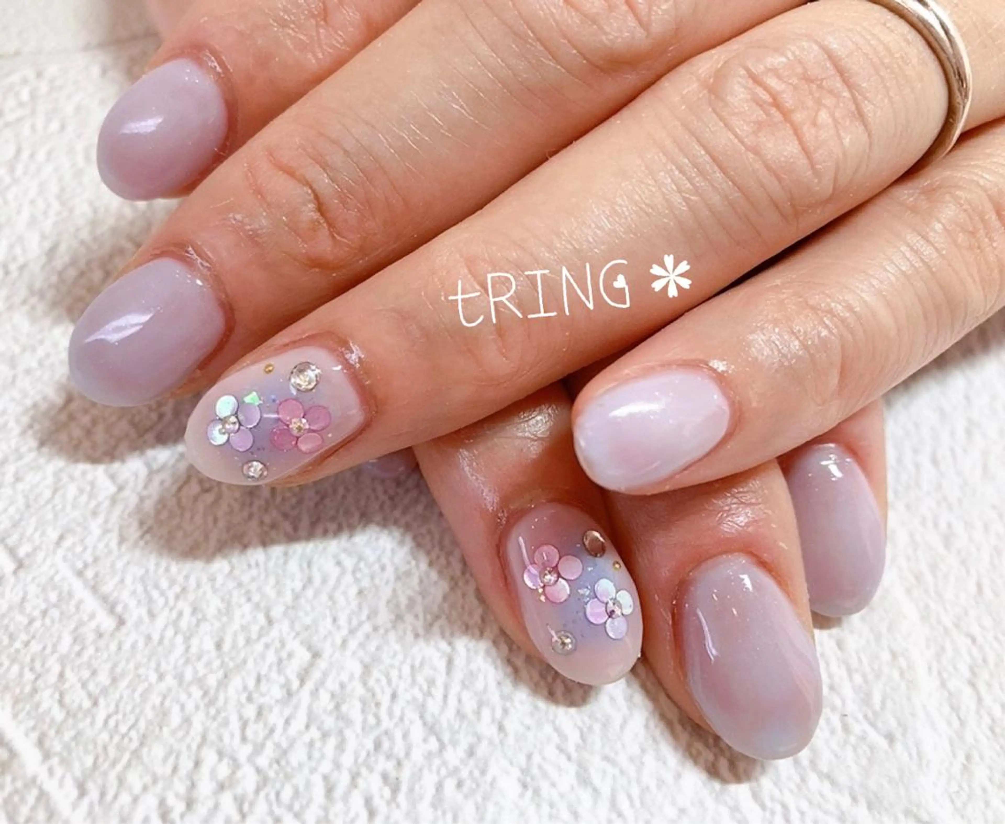 ネイル ハンドネイル tRING＊ しいの木台のネイルデザイン