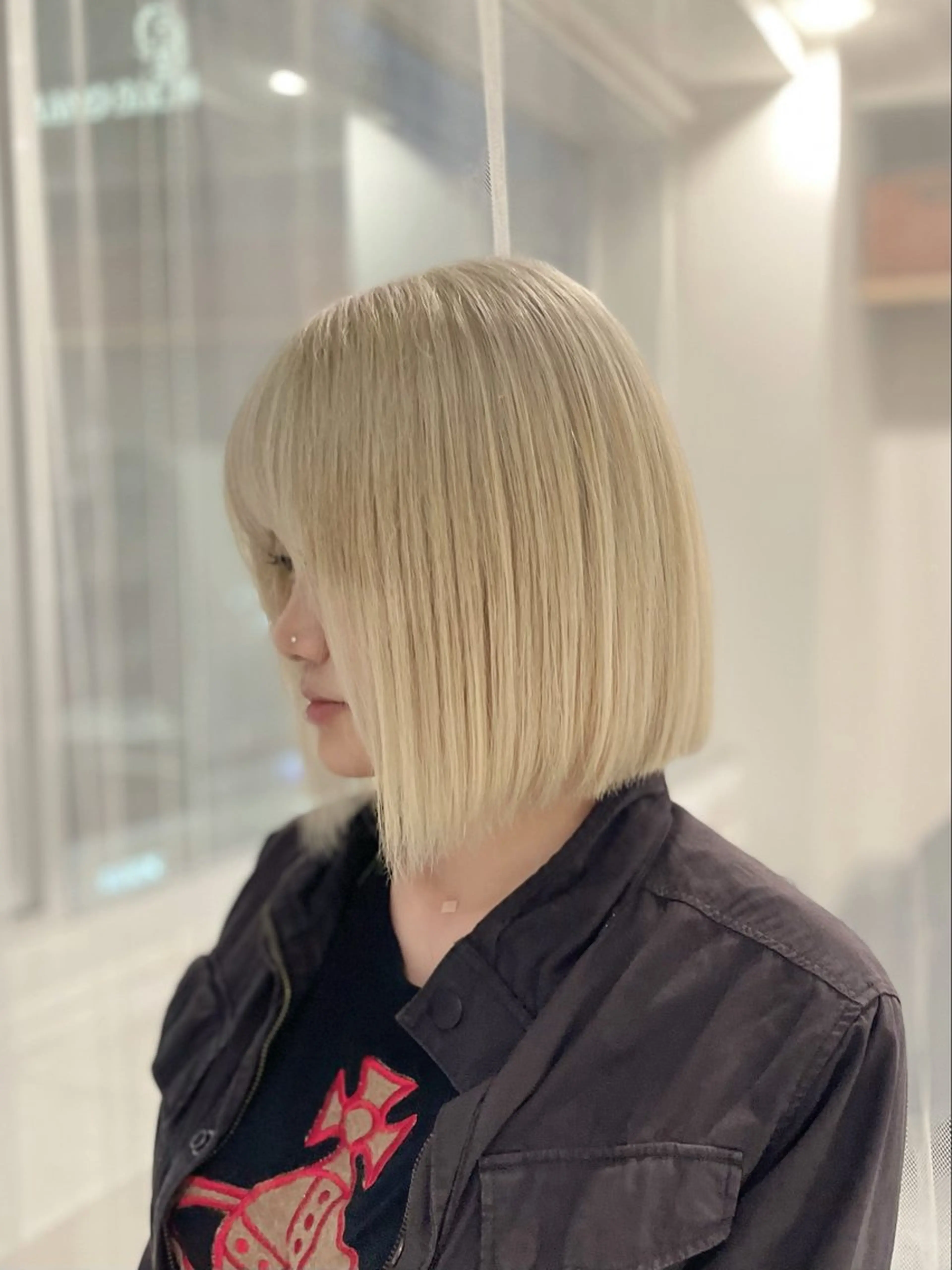 ミディアム カラー カット ヘアカラー トリートメント GaKu/ハイトーン /ブリーチ/ブロンドのヘアスタイル