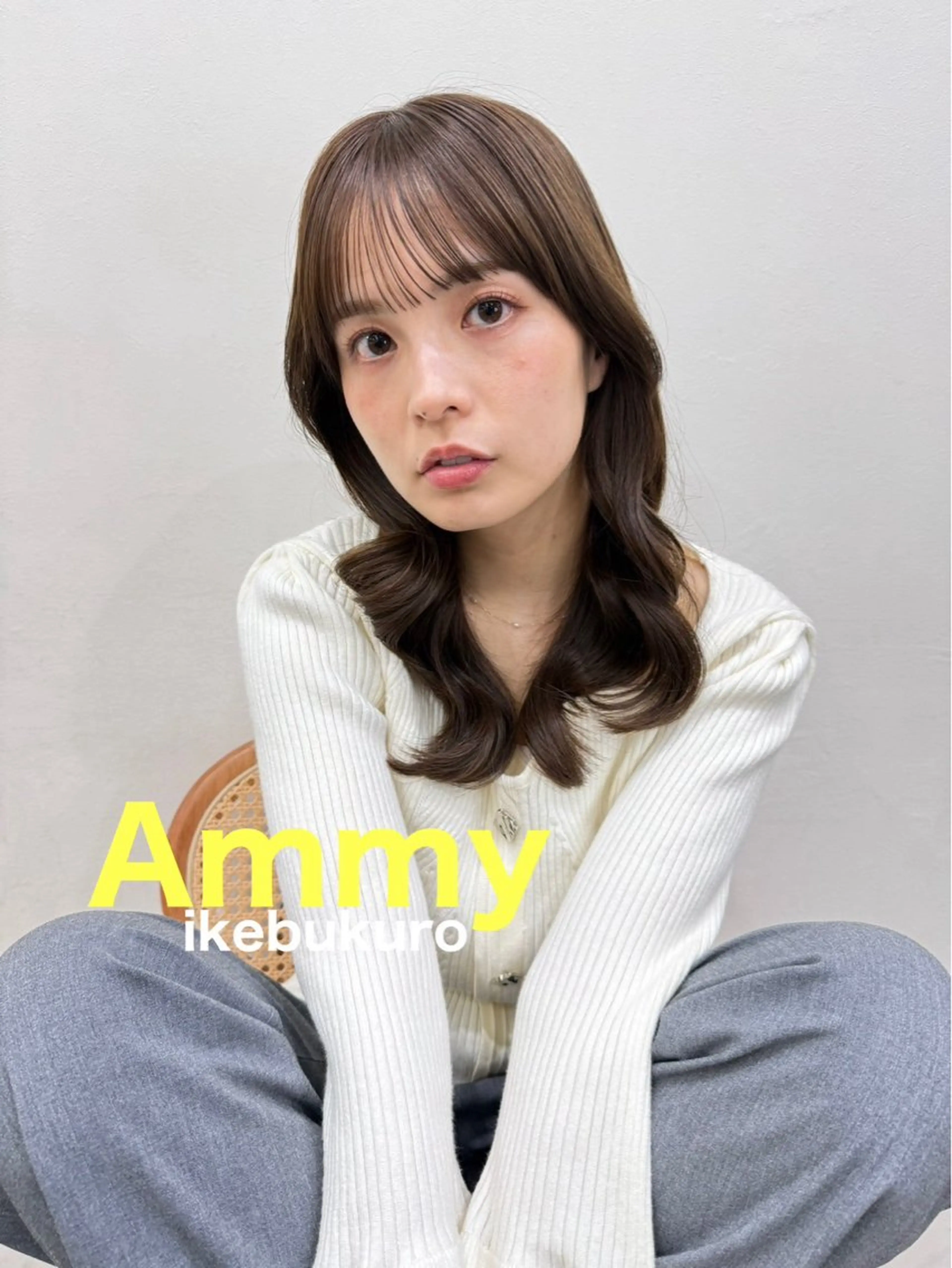 セミロング 韓国風パーマ/ 韓国ヘア/大森千寛のヘアスタイル