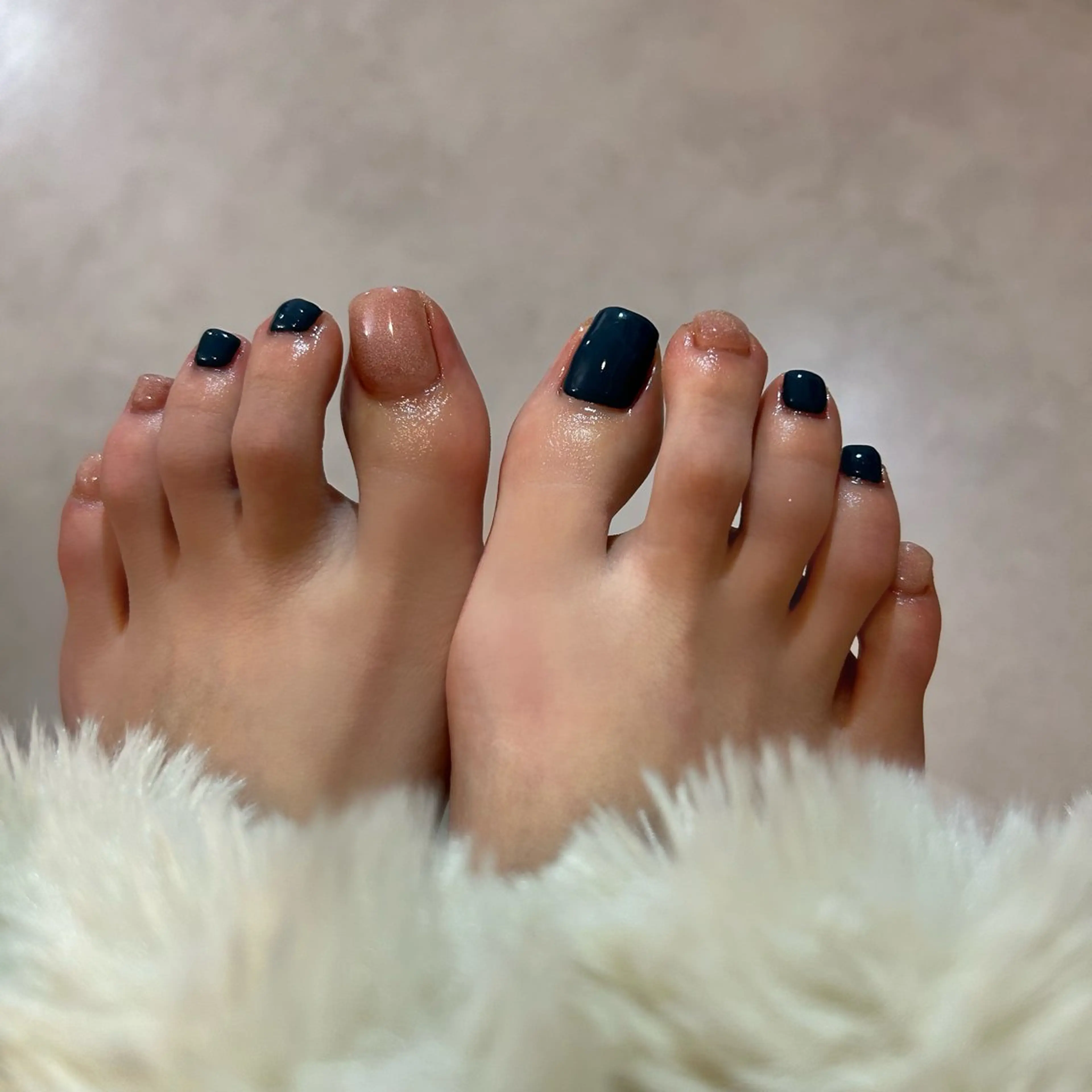 ネイル フットネイル マグネットネイル 春ネイル フットネイル soa.Aika 自爪育成のネイルデザイン