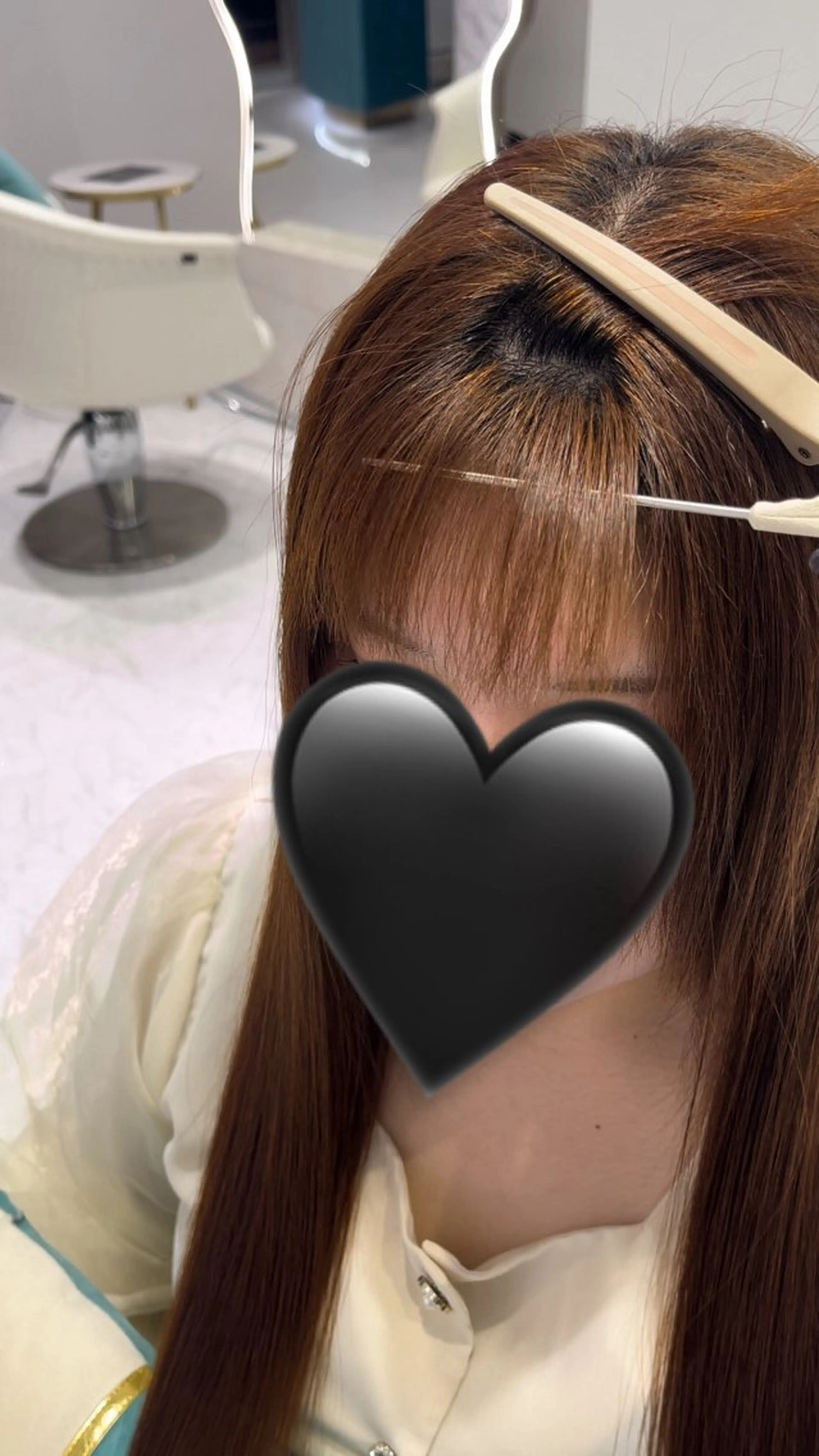 ロング 縮毛矯正 カット 縮毛矯正 名古屋/透明感カラー /韓国ヘア/高木梨帆のヘアスタイル