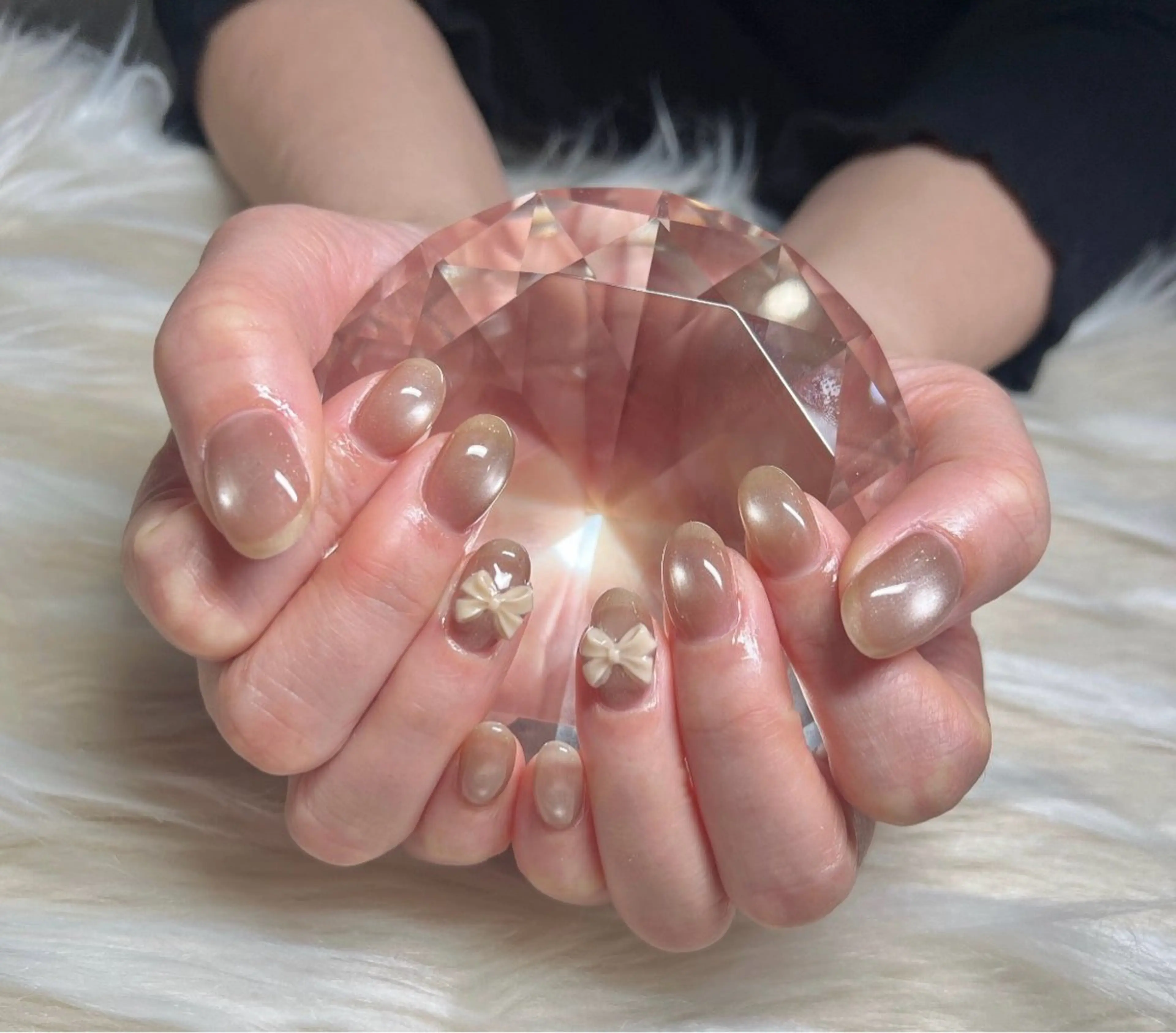 ネイル ボルドー 長さ出し フレンチネイル ジェルネイル グラデーション ハンドネイル Nail&eye Belire 新宿のネイルデザイン