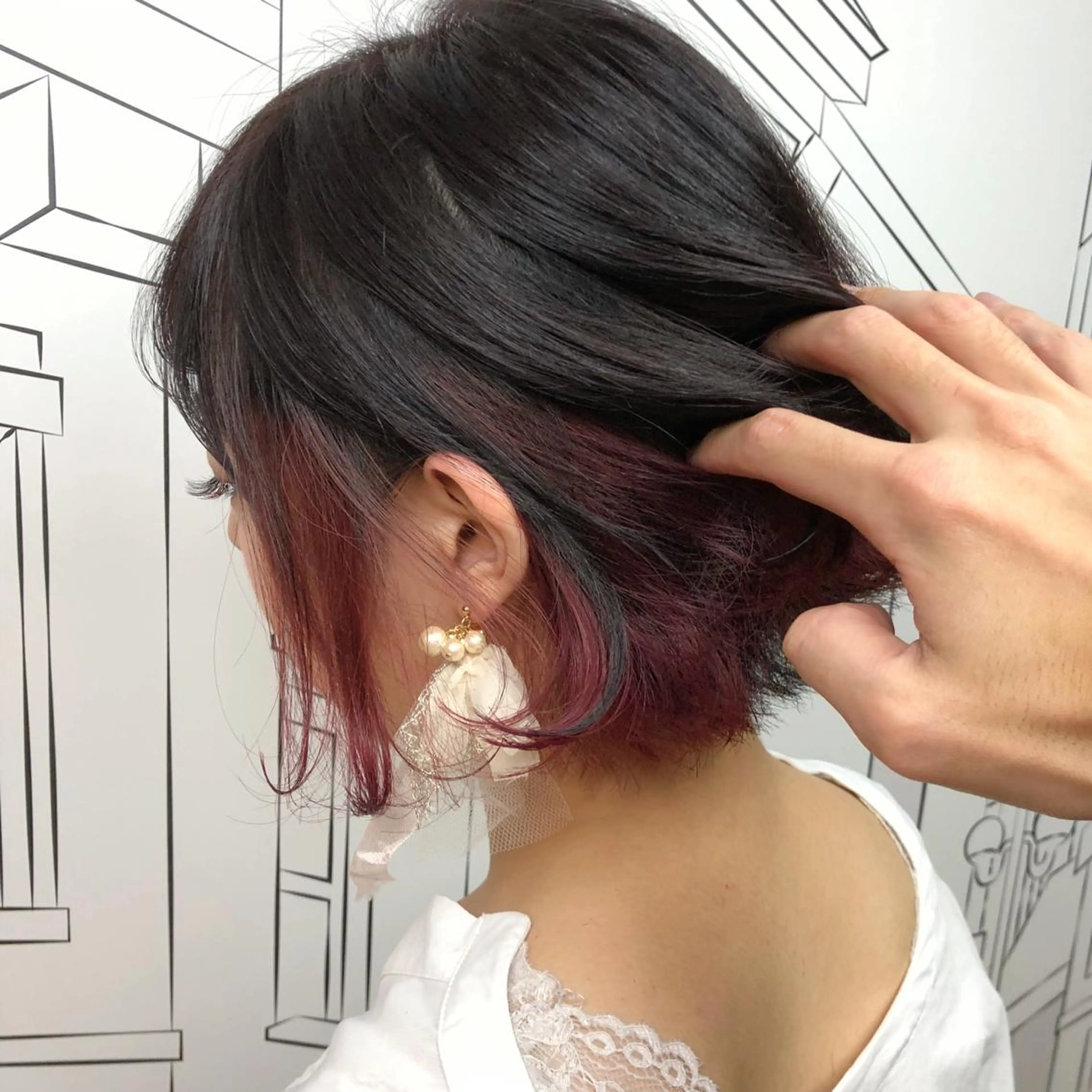 ミディアム カラー ピンクカラー レイヤー⭐️カラー ⭐️平川雅史のヘアスタイル