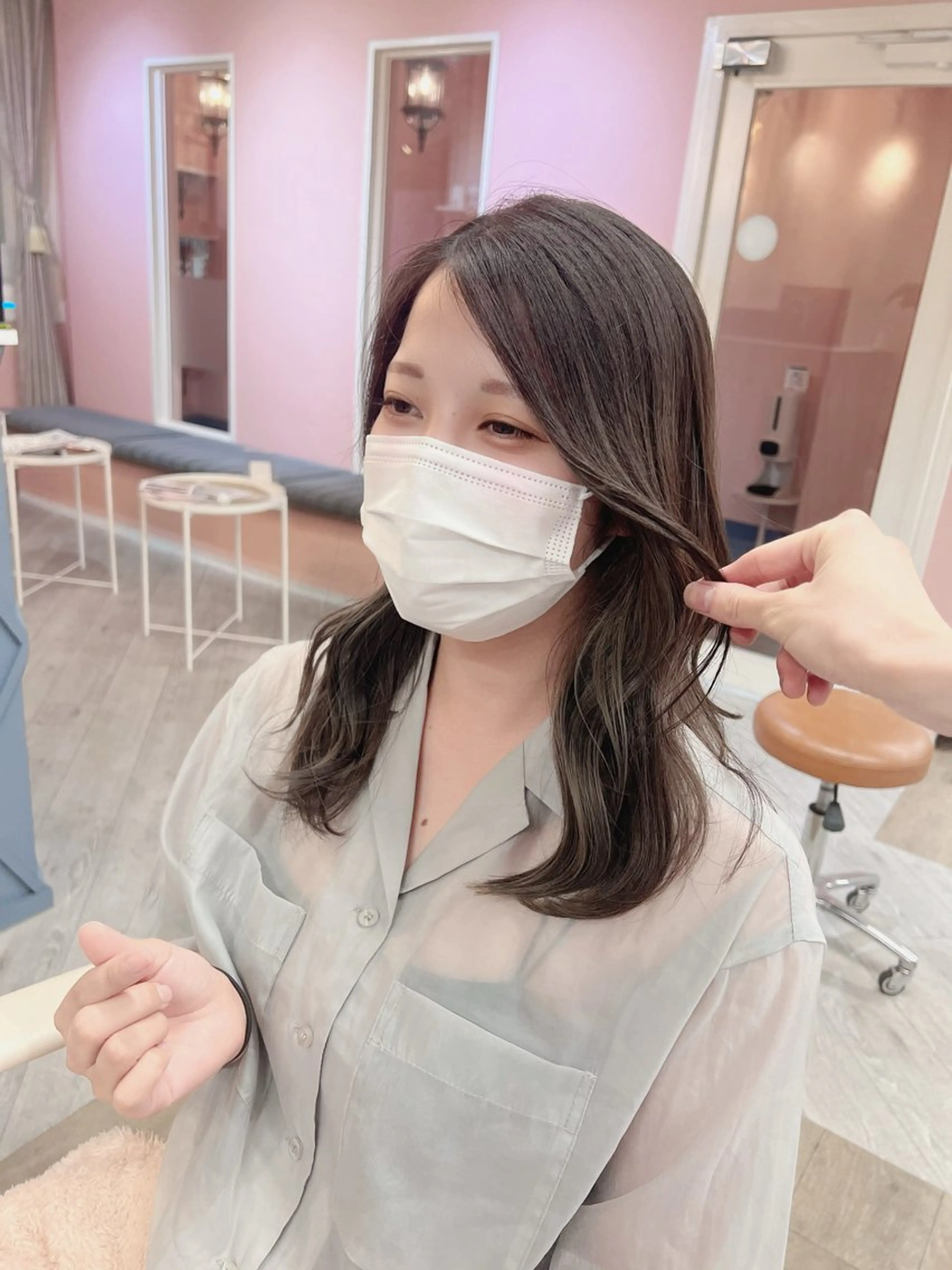 セミロング カット ヘアカラー トリートメント 髪質改善特化💫 韓国ヘアAyumuのヘアスタイル