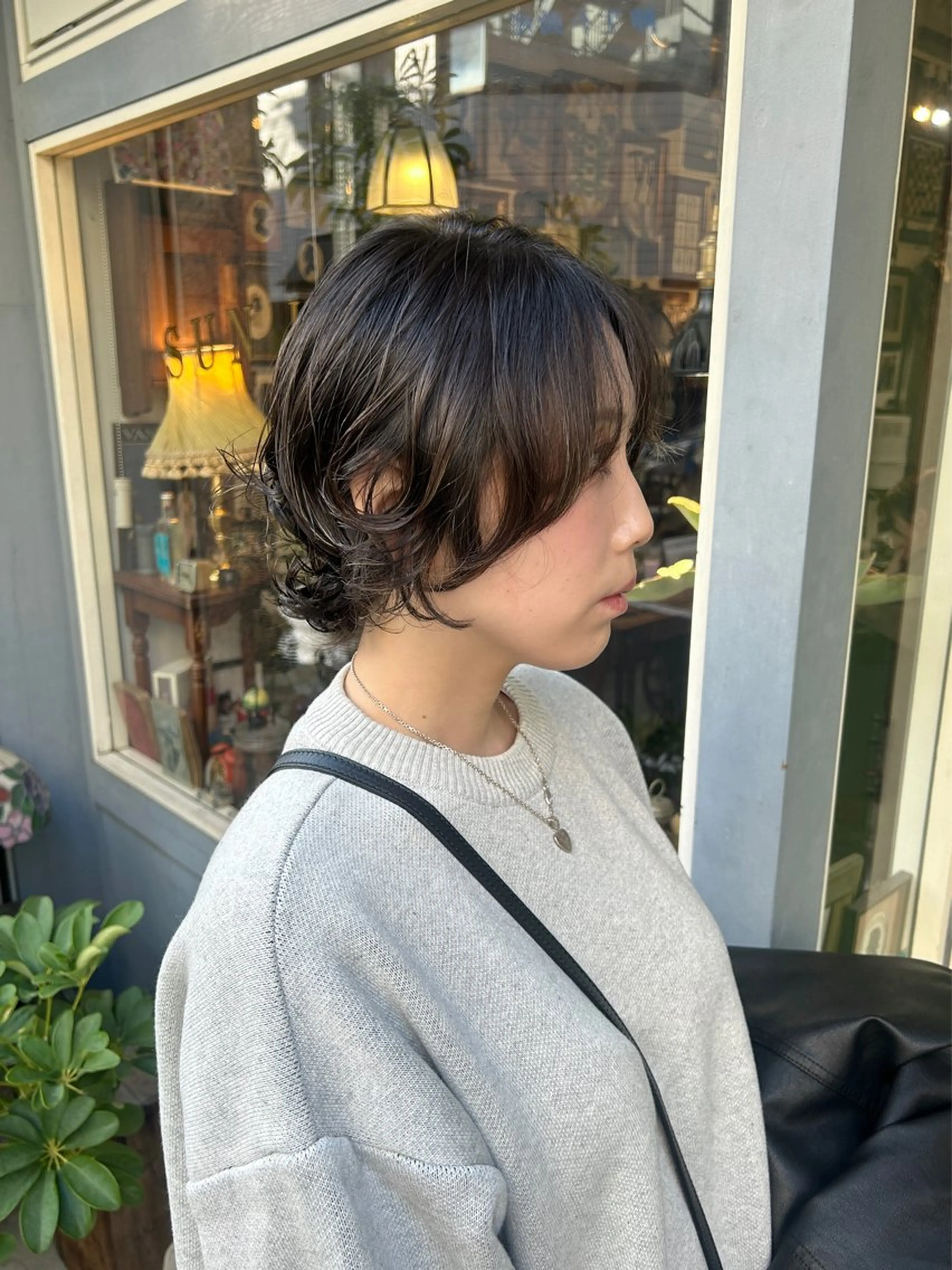 ショート パーマ カット パーマ トリートメント 清水千優/パーマ/透 明感カラー/メンズのヘアスタイル