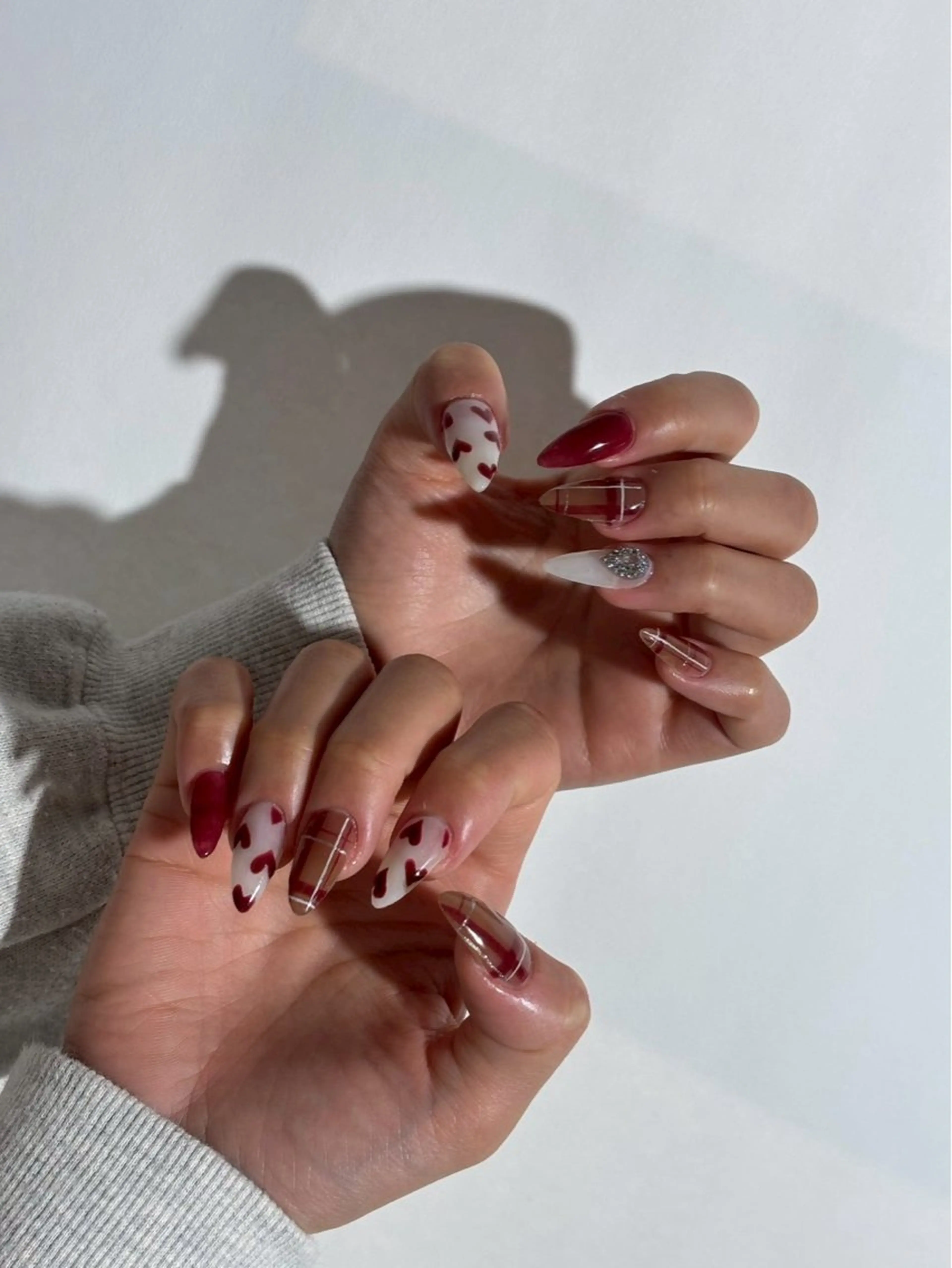 ネイル バレンタイン ハンドネイル 【ＯＲＧＡＮ】 nailのネイルデザイン