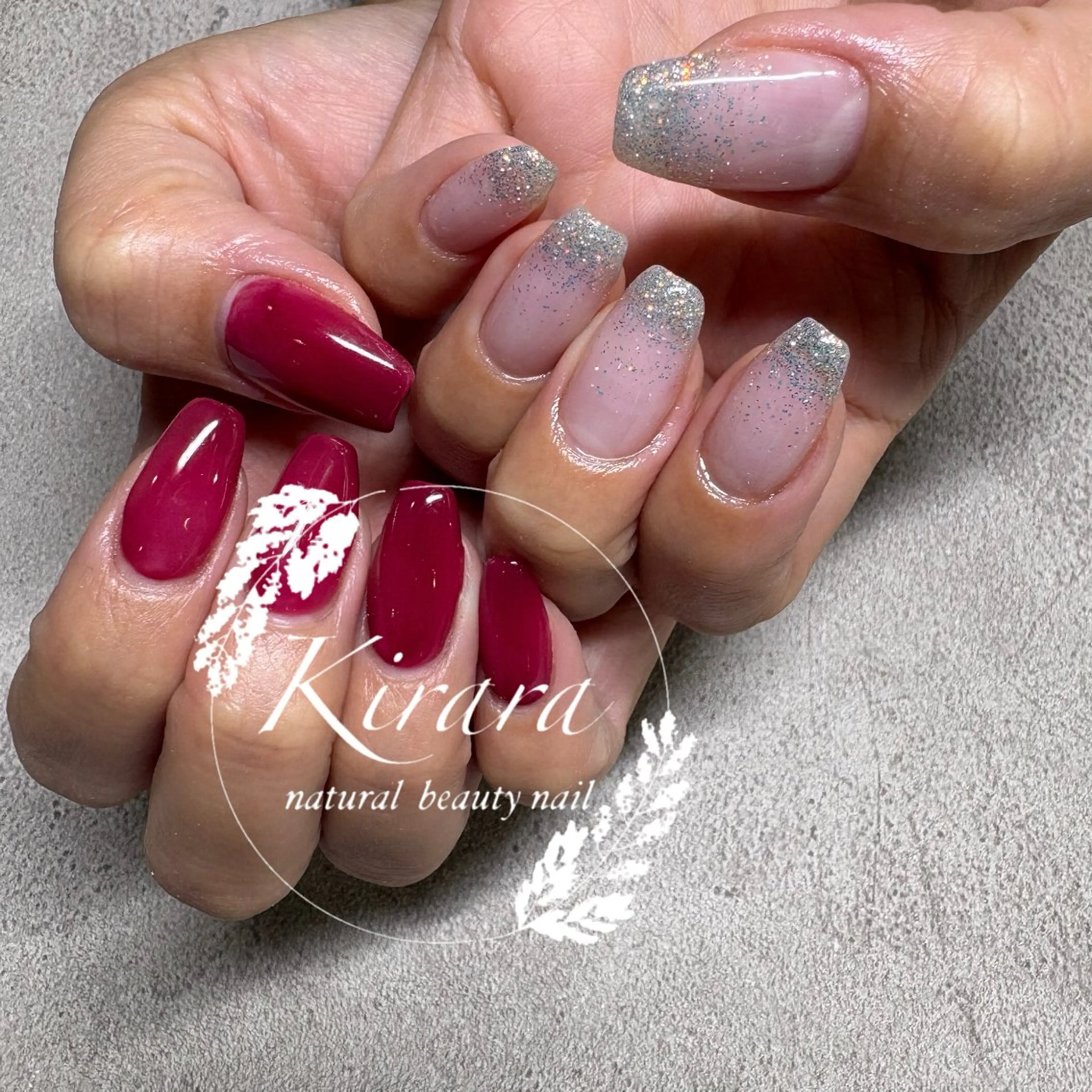 ネイル グラデーション ラメ(グリッター) ラメグラデーション ワンカラーネイル Kirara🌻 あんなのネイルデザイン