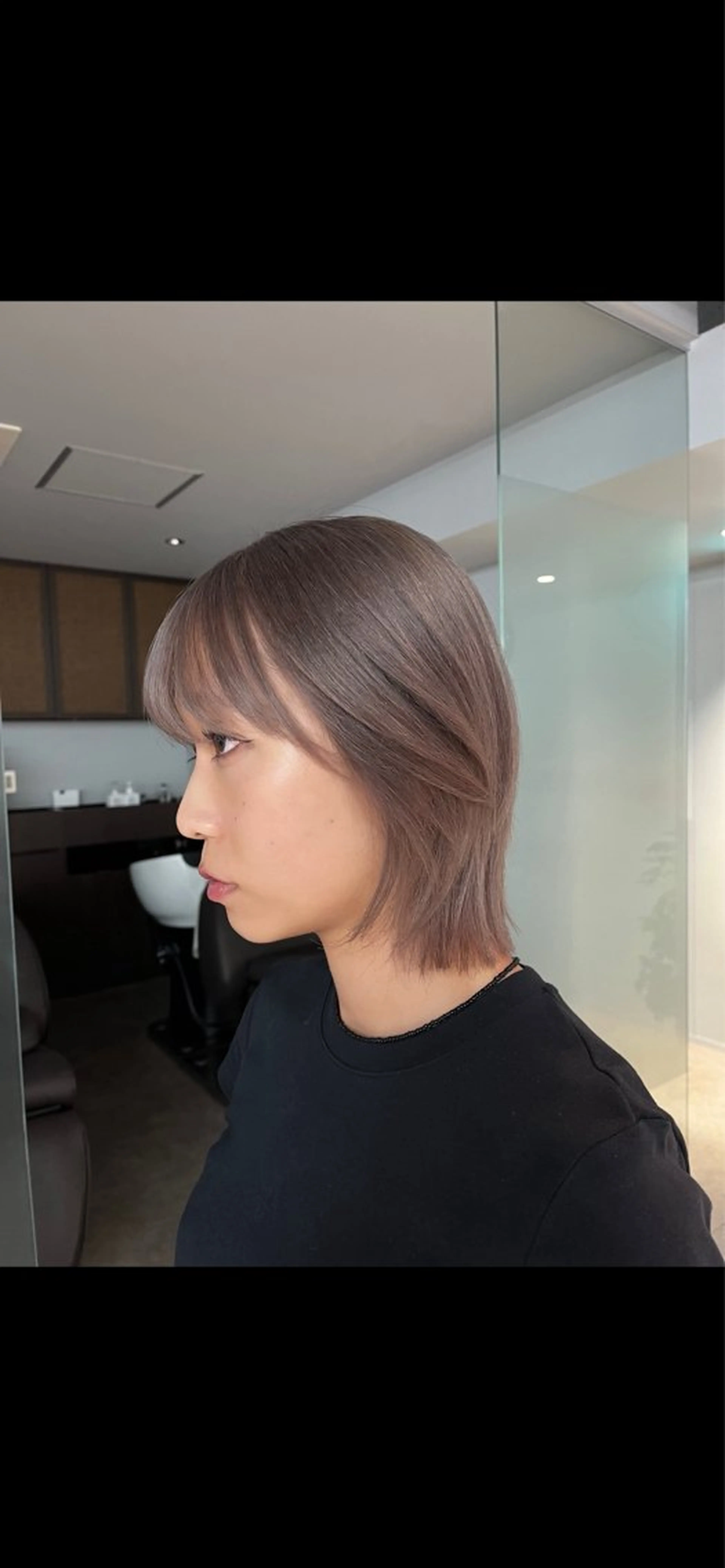 カラー films所属・AYA/films 韓国/レイヤー／ボブのヘアスタイル